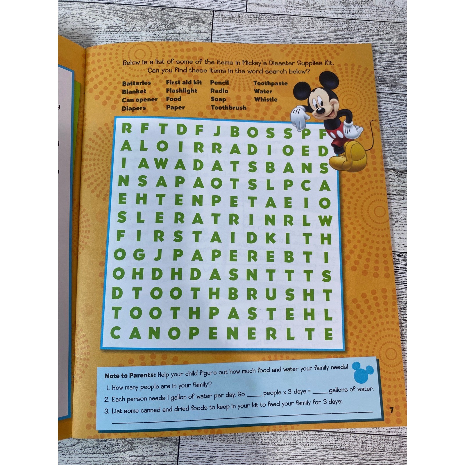 Mickey & Friends Disaster Preparedness Activity Book 2013 Softcover Disney Press