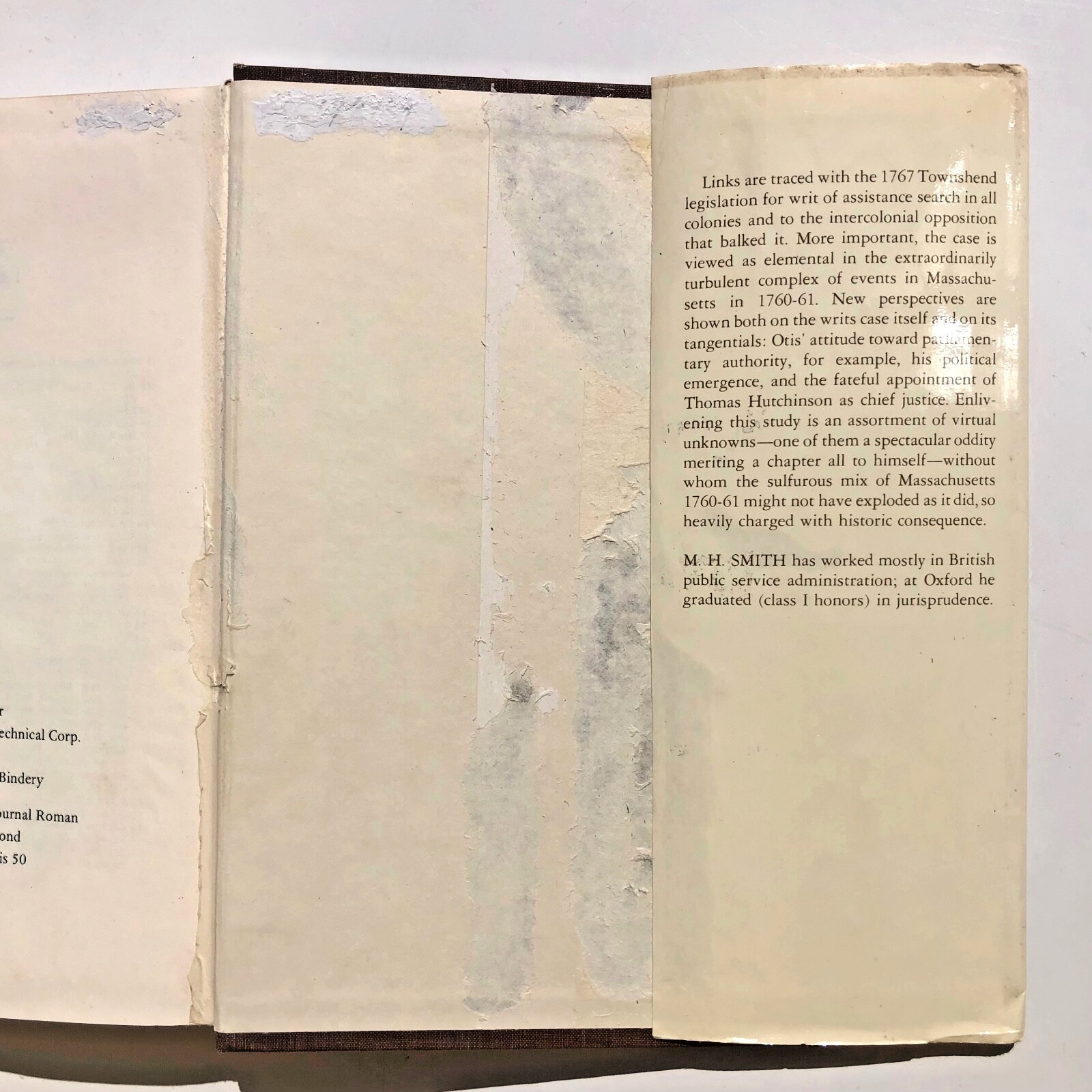 The Writs of Assistance Case by M. H. Smith 1978 Hardcover Law 0520033493 AS IS