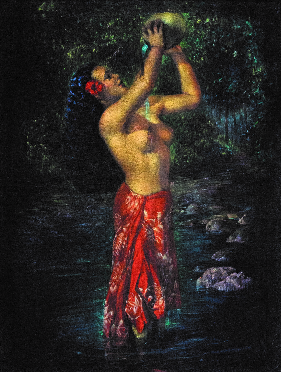 LEETEG, BABES, BARS, BEACHES, and BLACK VELVET ART; author signed, nudes,Tahiti