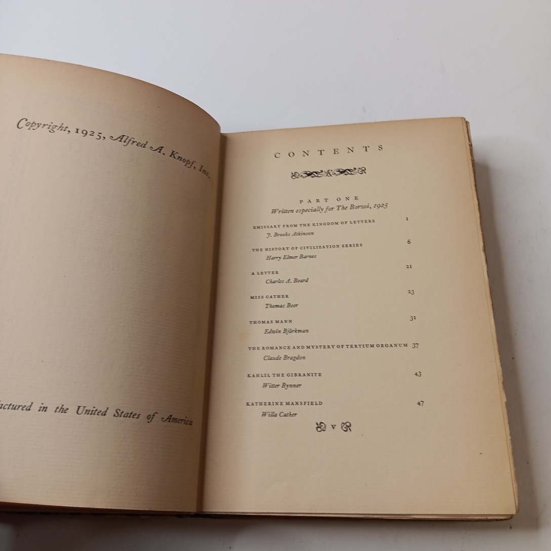 THE BORZOI 1925 A Record Of Publishing HC (1925)