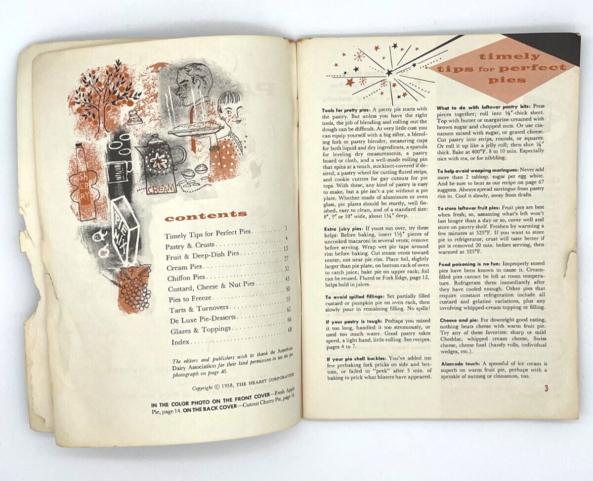 Good Housekeeping Party Pie Cookbook Vintage 1958-68 pages Luscious Fancy