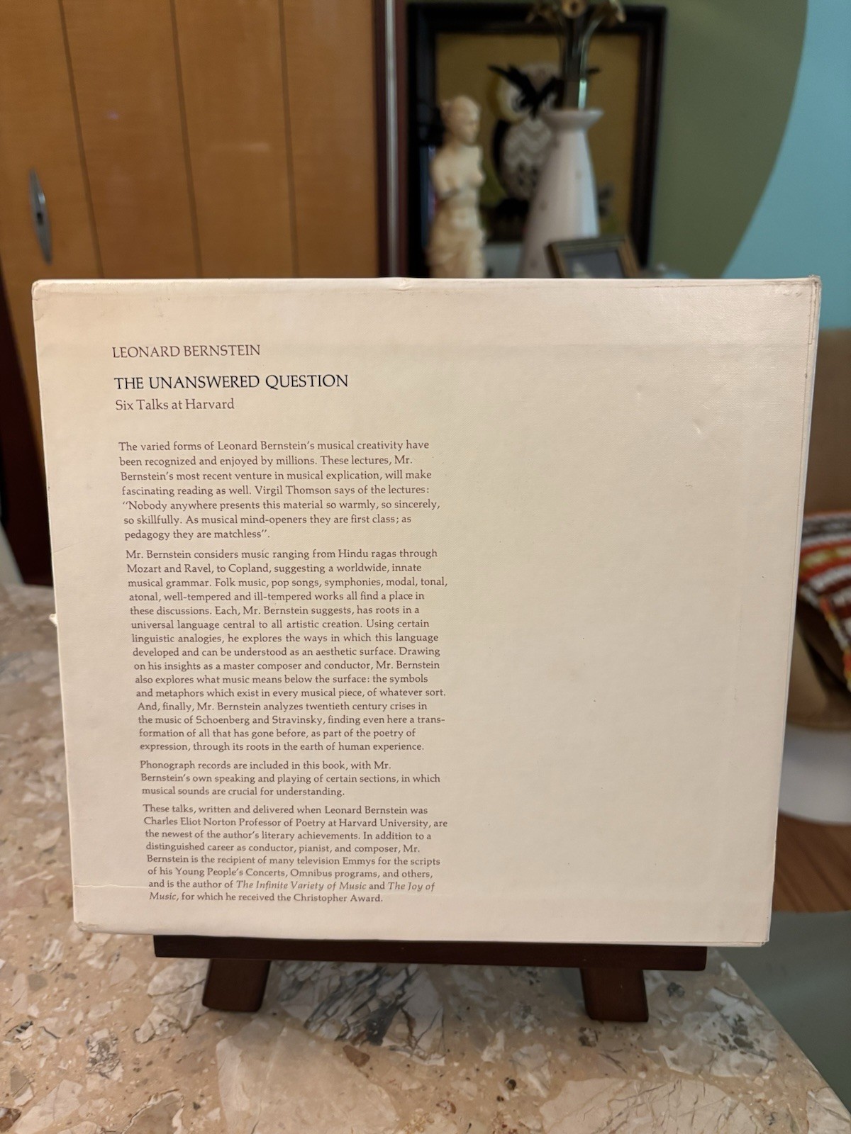 Leonard Bernstein The Unanswered Question Six Talks At Harvard. HC Book & Vinyls