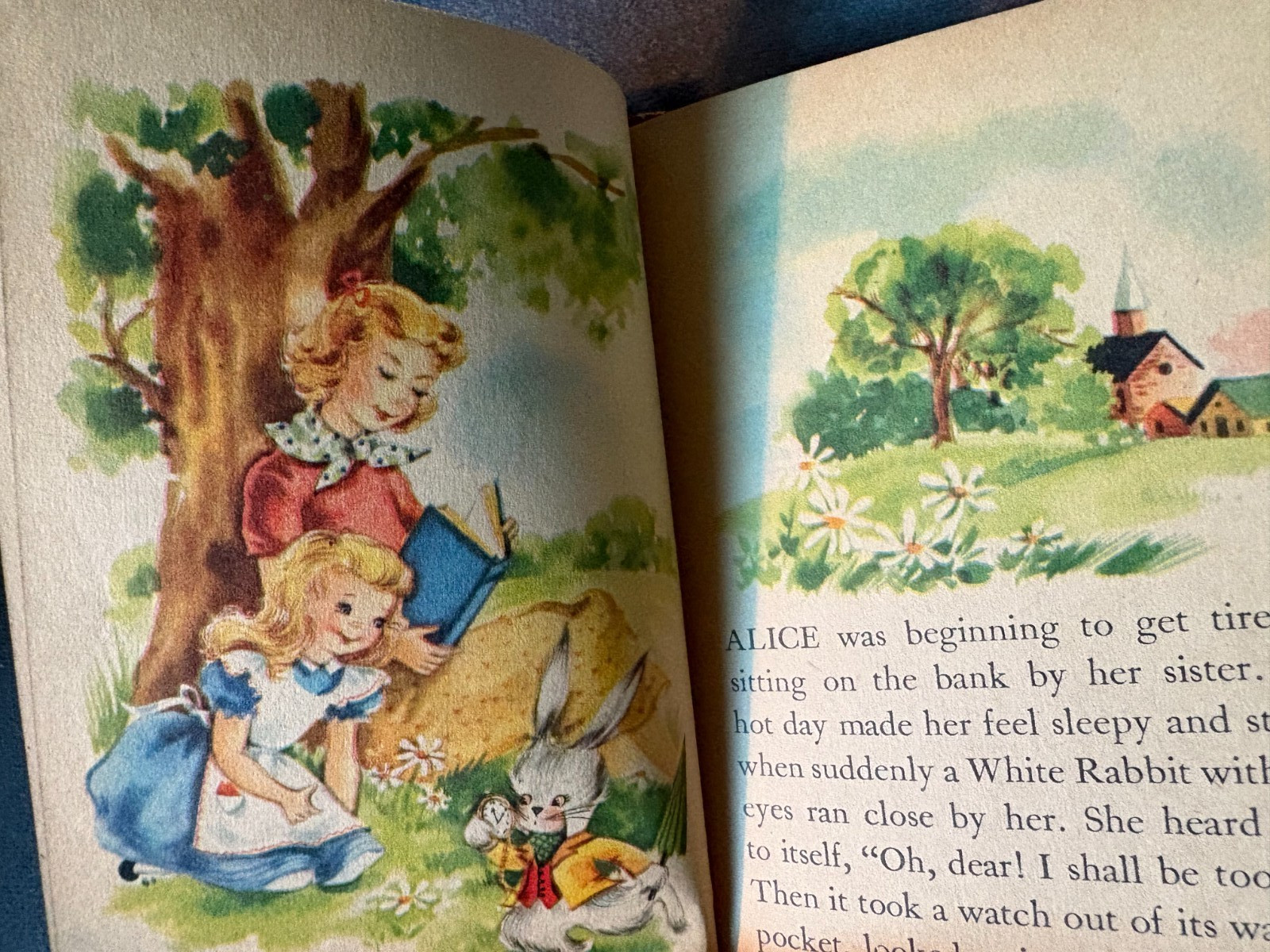 Vintage Alice in Wonderland Rand McNally Book Elf Juniors 1950 Lewis Carroll