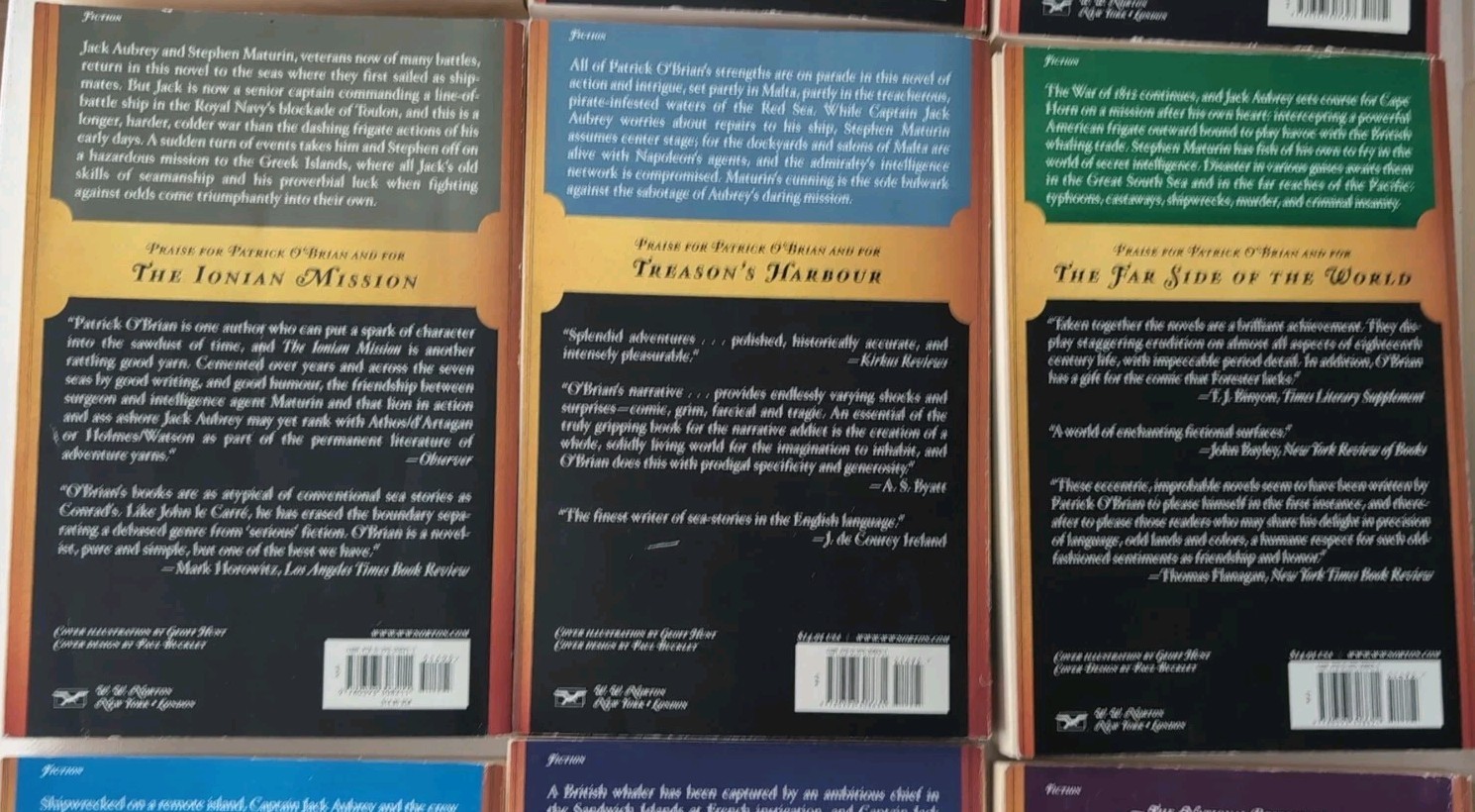 Lot Of 19 Patrick O’Brian,Norton Publishing, Paperback Books, No Vol. 2