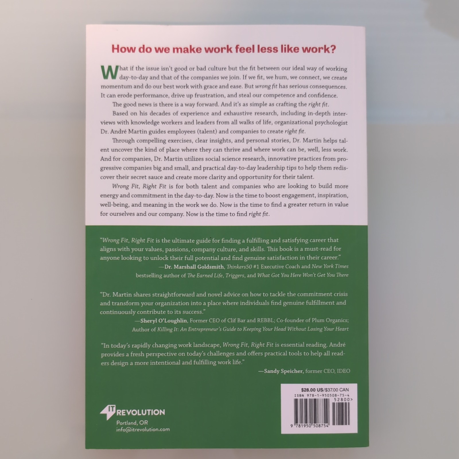 Wrong Fit, Right Fit: Why How We Work Matters More Than Ever – Paperback – NEW