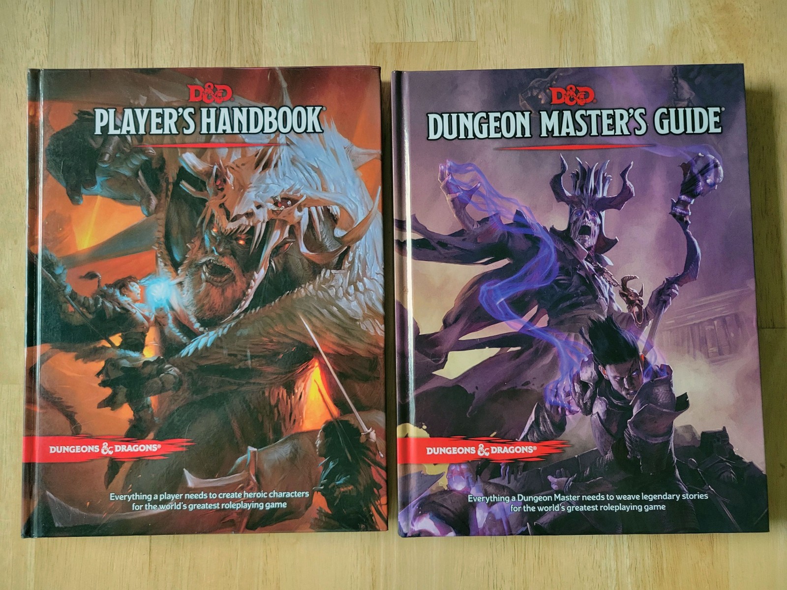 D&D Player’s Handbook & Dungeon Master’s Guide 5e Core Rulebooks Lot