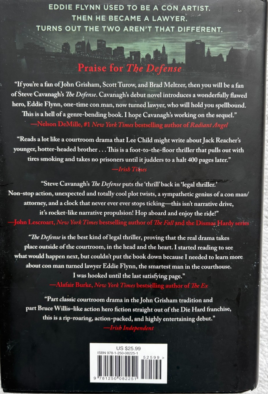 The Defense by Steve Cavanagh Eddie Flynn Series Hardcover Read 1X PRE-OWNED