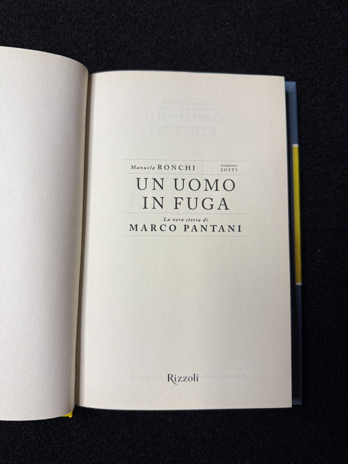 Un Uomo In Fuga Marco Pantani Ronchi Josti Rizzoli Yellow HC Cycling Bio