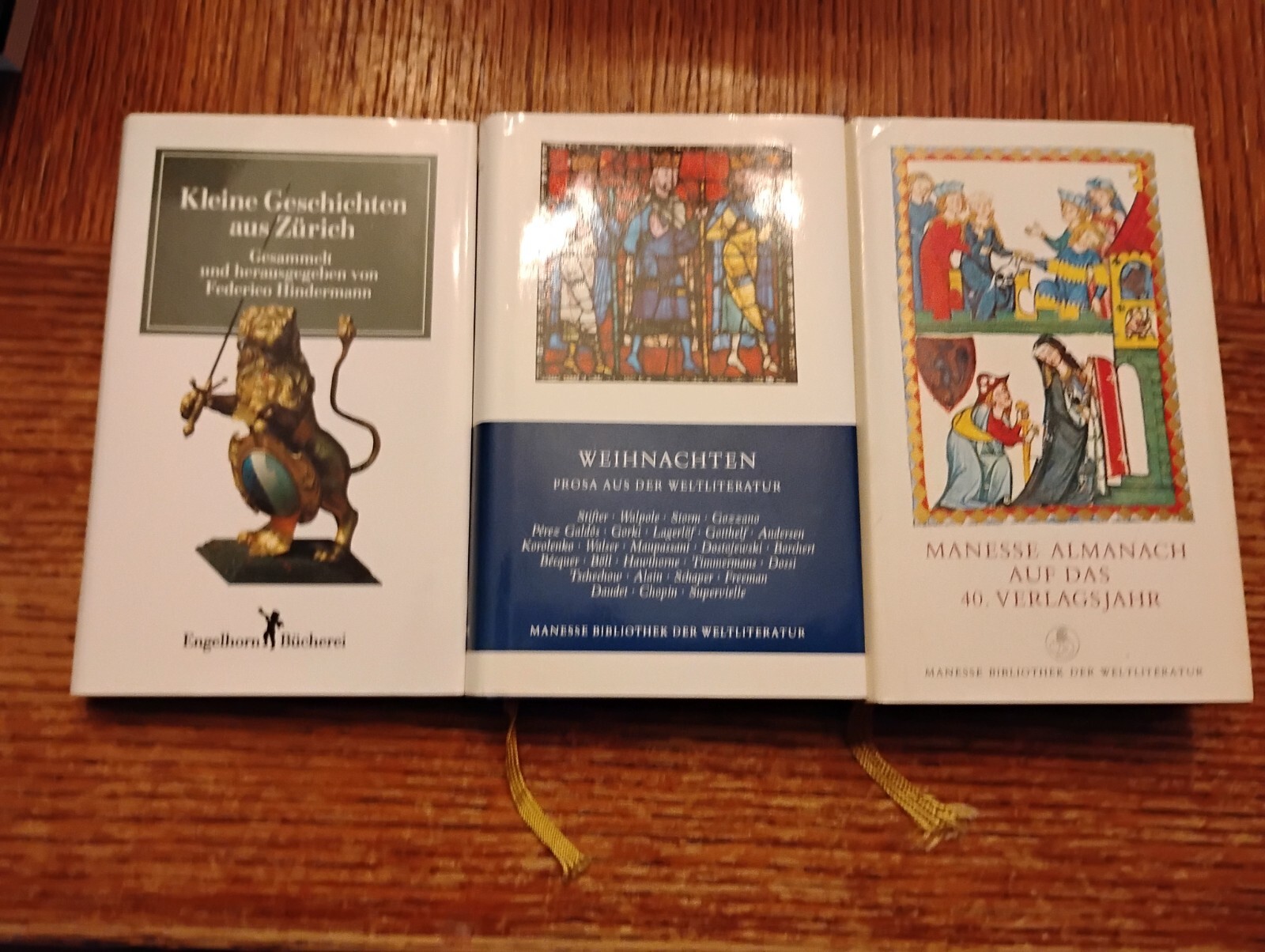 Lot of 3 German language hardcovers Manesse Bibliothek
