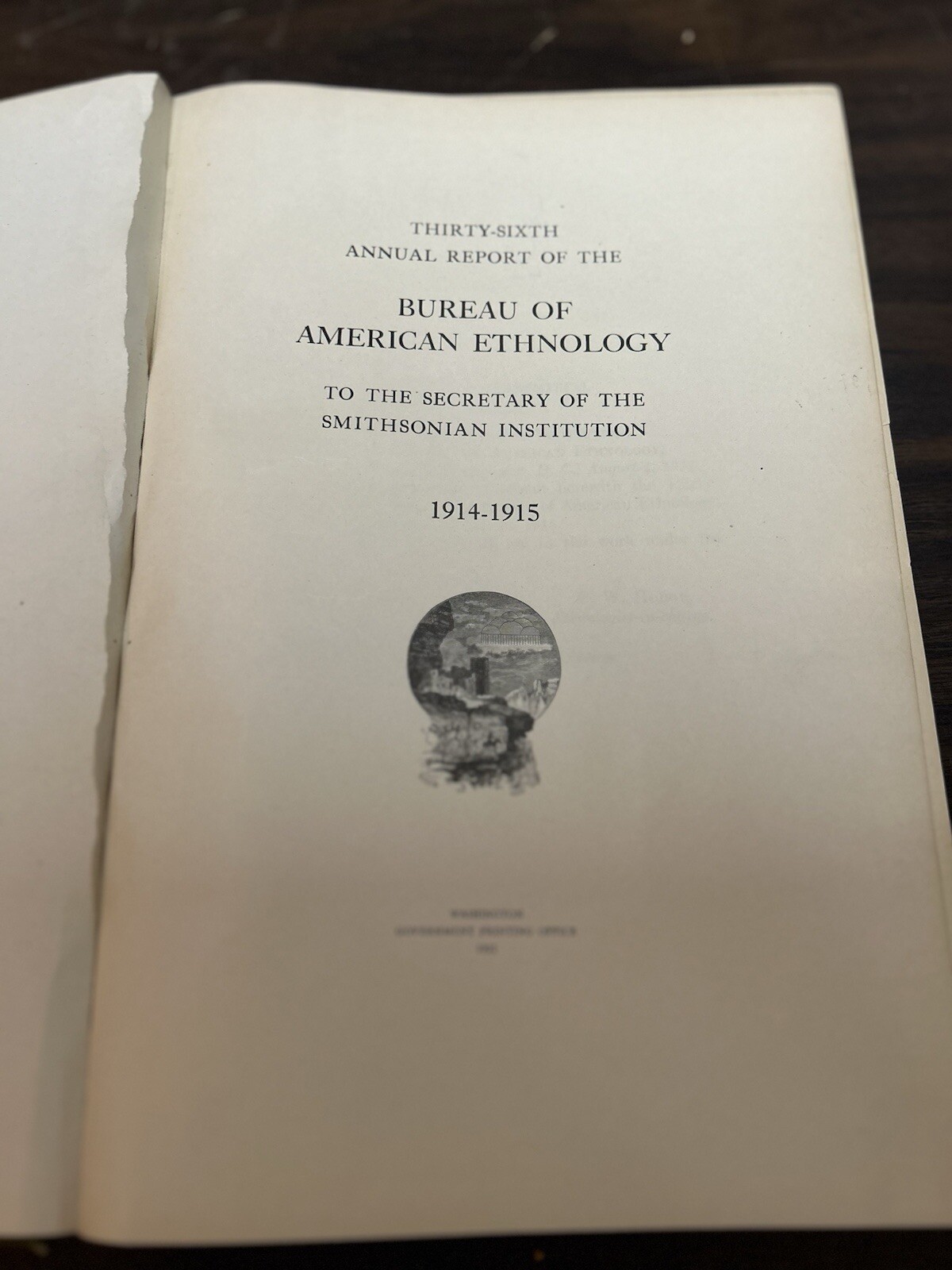 36th Annual Report of the Bureau of American Ethnology to / Secretary 1914-1915