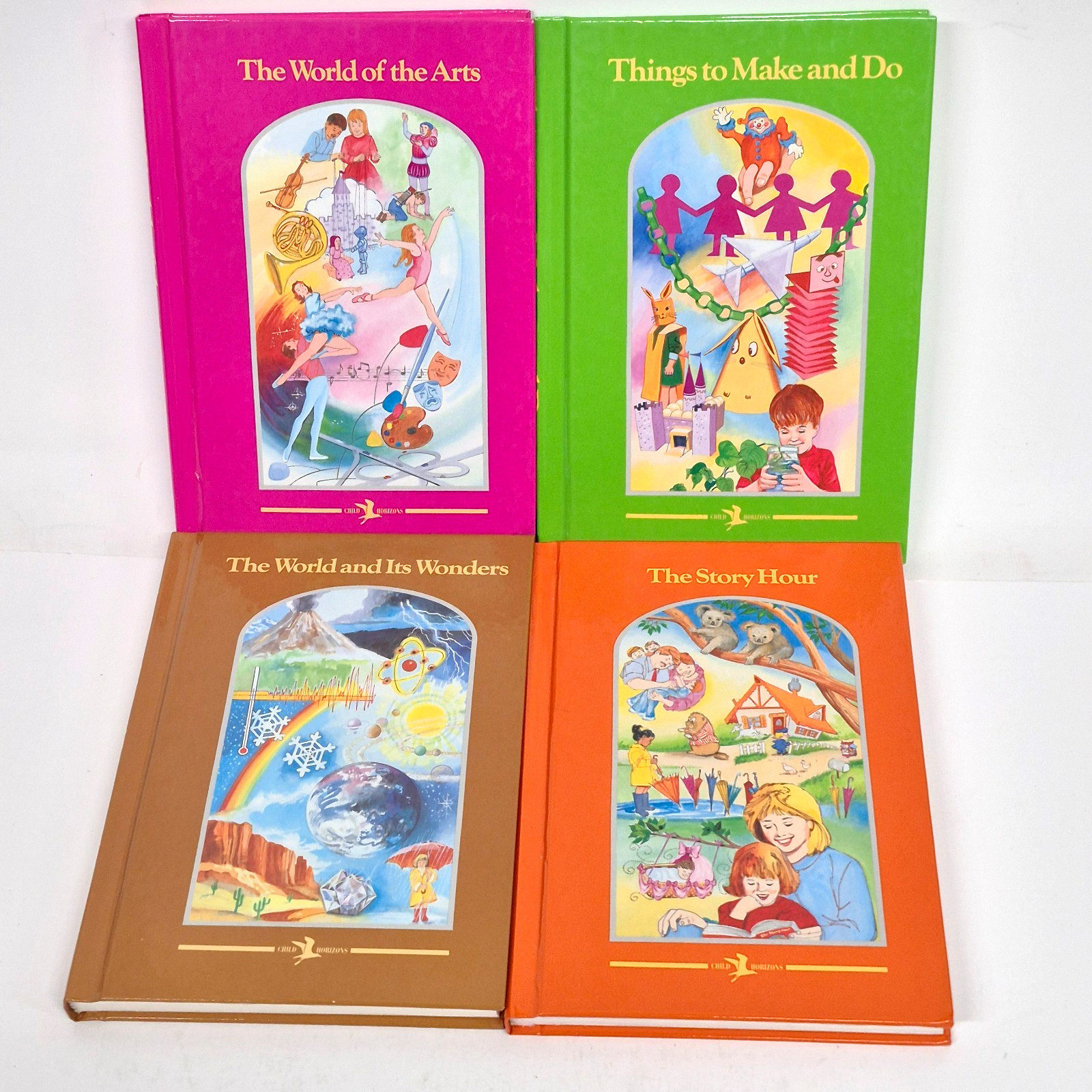Child Horizons 4 Book Lot Vintage Hardcover Books Home Schooling