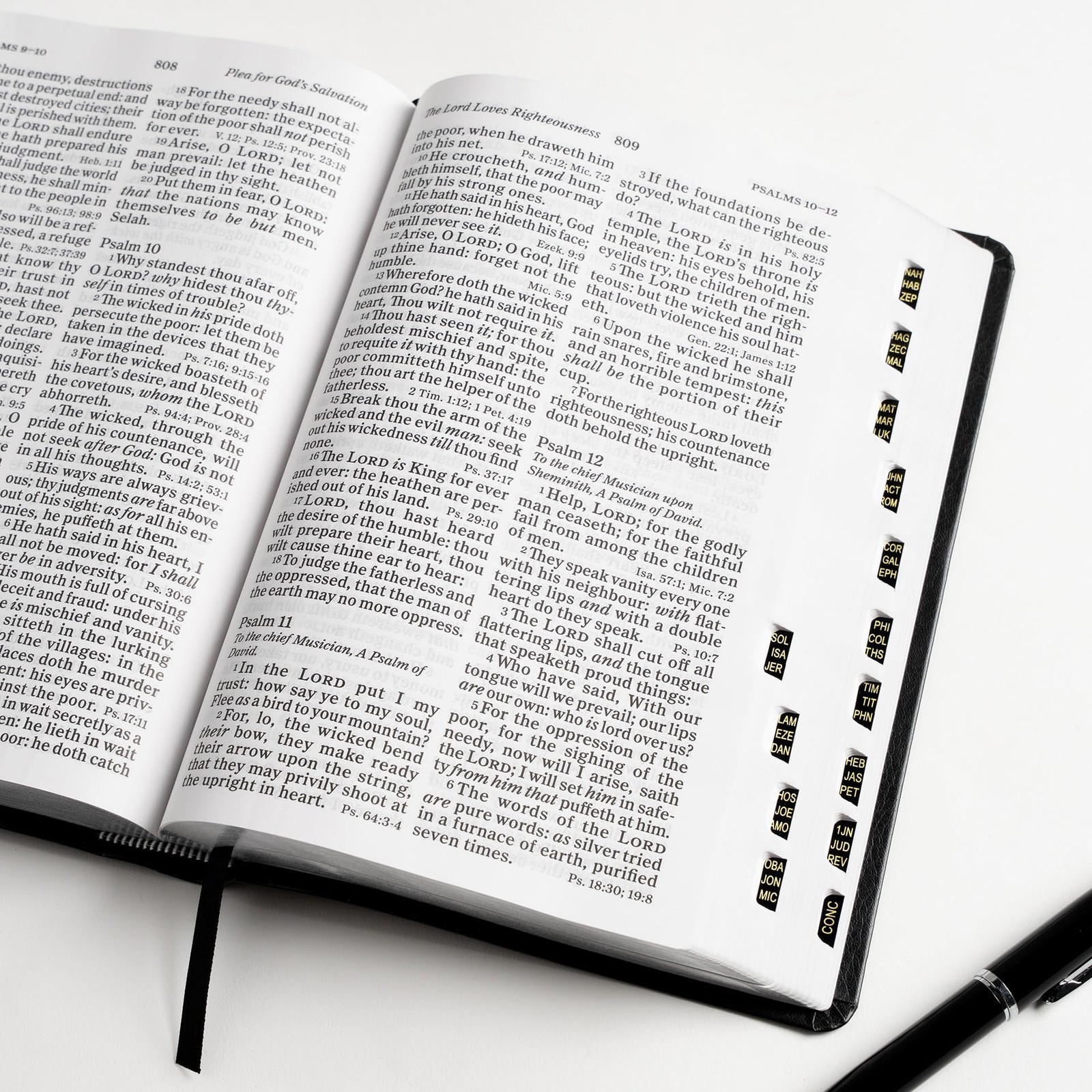 Bible KJV Large Print Personal Size Charcoal LeatherTouch Crown of Thorns