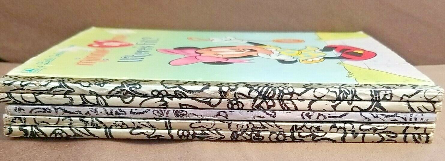 Lot of 5 Walt Disney’s Little Golden Books Vintage 1978-1991 Hardcover Ephemera