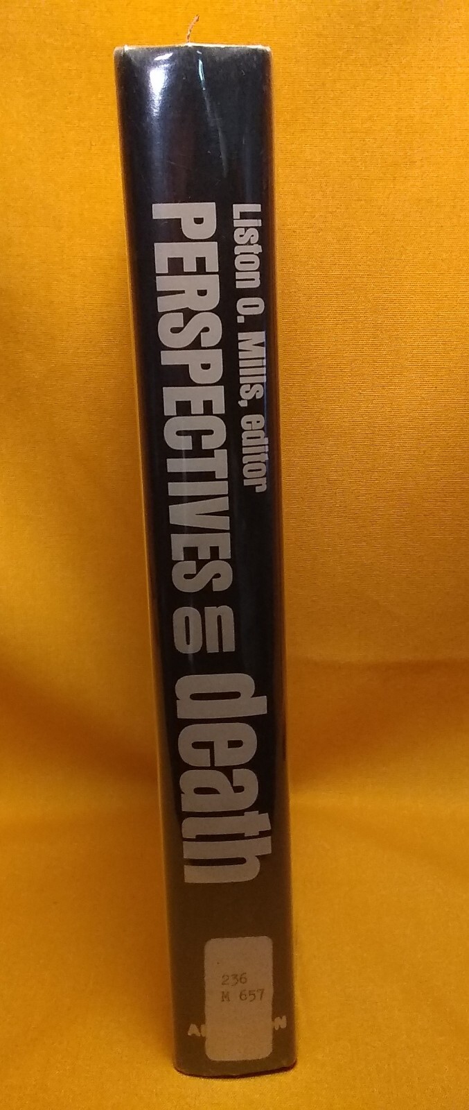 Perspectives on Death, Liston O. Mills, 1969 HCDJ ex-library Abingdon Press