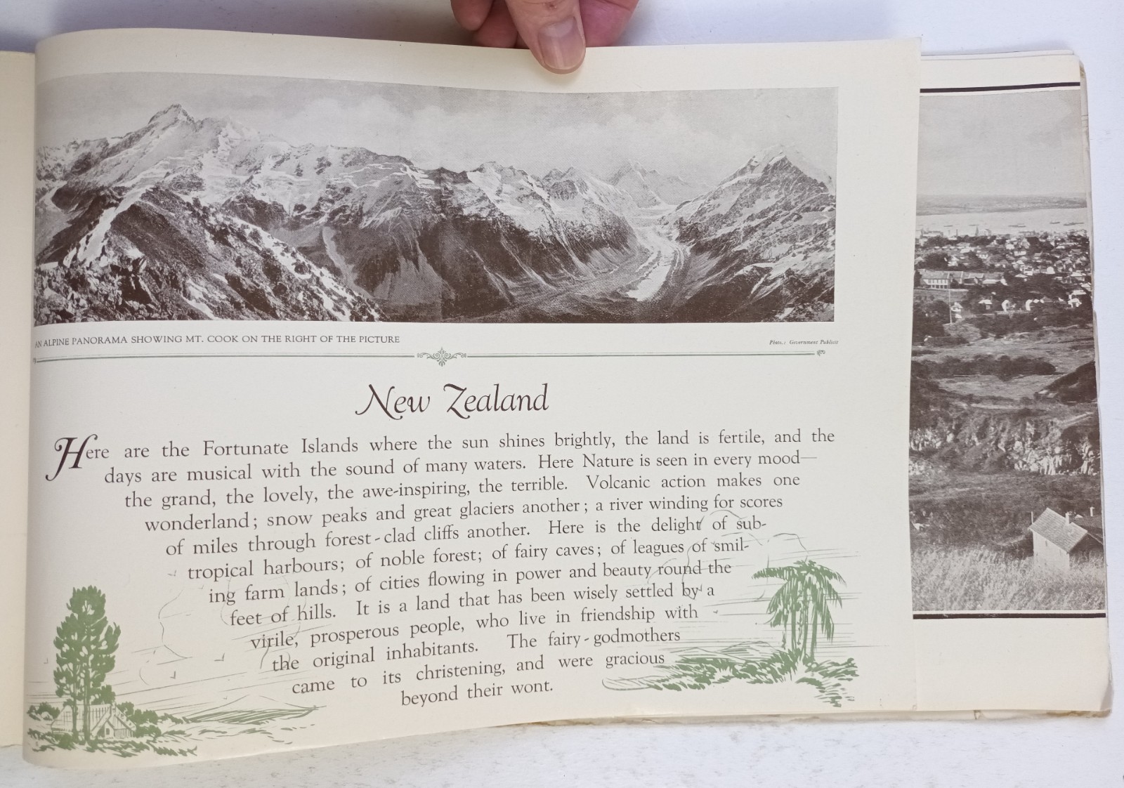 1920s Panoramic View Book Of New Zealand. 5 90x24cm Prints. Whitcombe & Tombs
