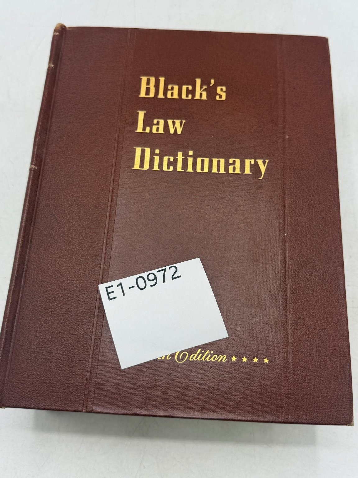Black’s Law Dictionary Henry Campbell Black 1957 Deluxe Fourth Edition West
