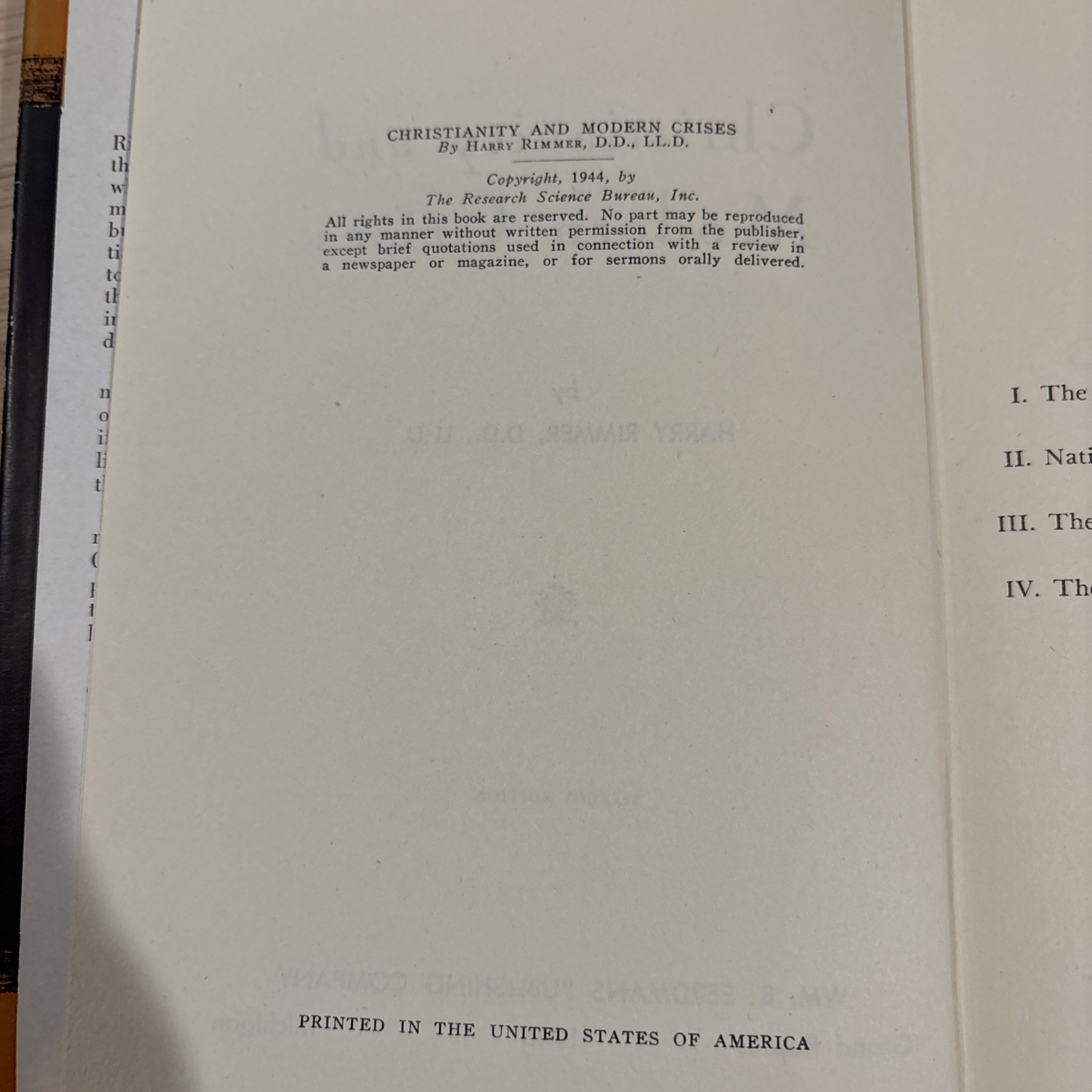 Christianity And Modern Crises Harry Rimmer HBDJ