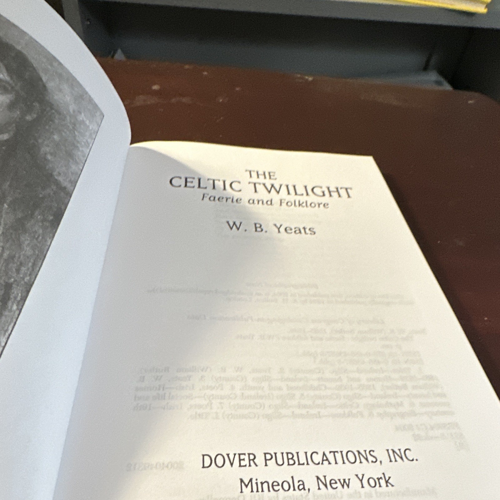 W. B. Yeats The Celtic Twilight: Faerie and Folklore Dover Paperback Unabridged
