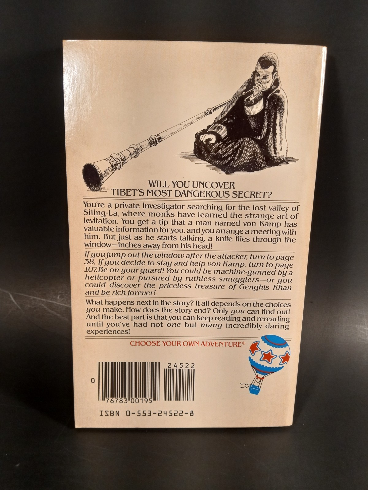 The Secret Treasure Of Tibet Choose Your Own Adventure #36 1st Print 1984 CYOA