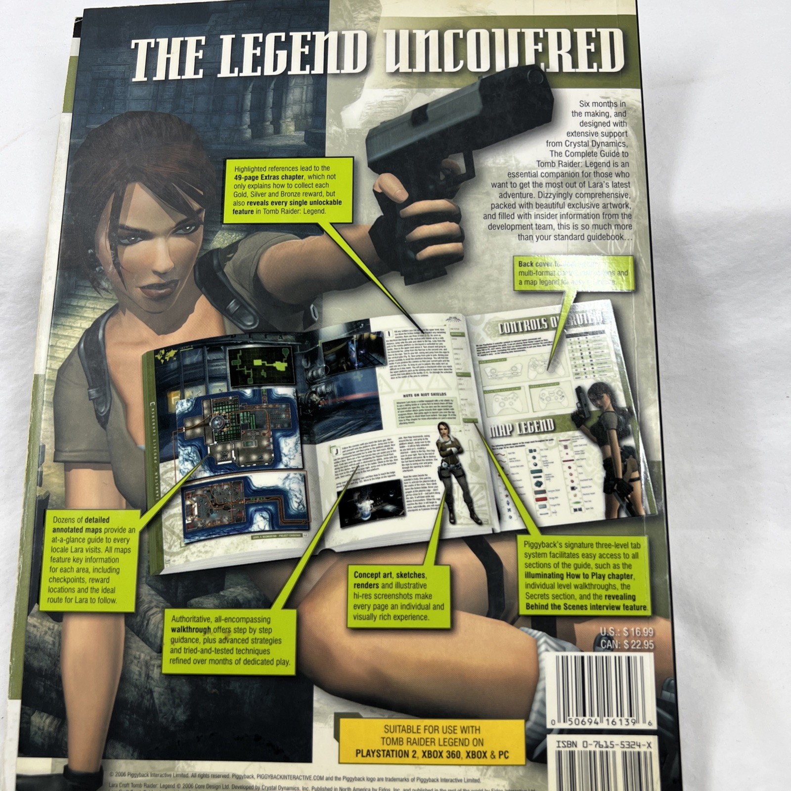 Tomb Raider Lara Croft Legend Piggyback Strategy Complete Guidebook 192 Pages