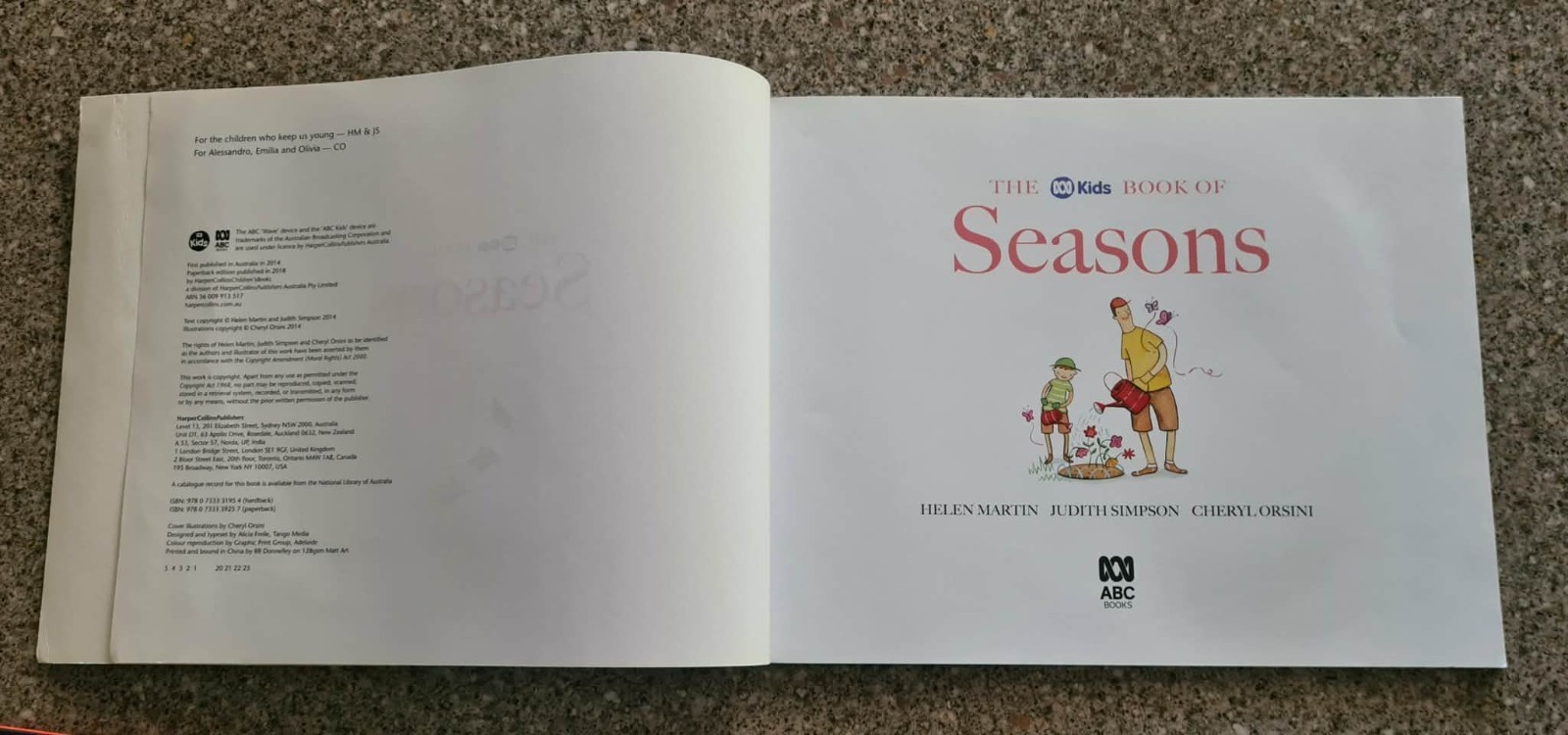 THE ABC KIDS BOOK OF SEASONS ~ HELEN MARTIN / JUDITH SIMPSON ~ Lge SC