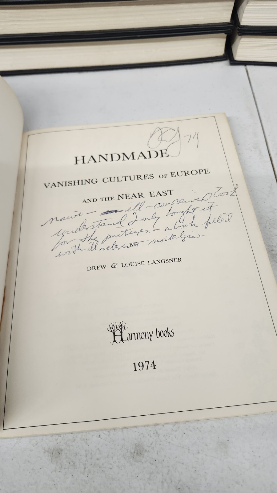 HANDMADE (VANISHING CULTURES OF EUROPE AND THE NEAR EAST) By Drew Langsner