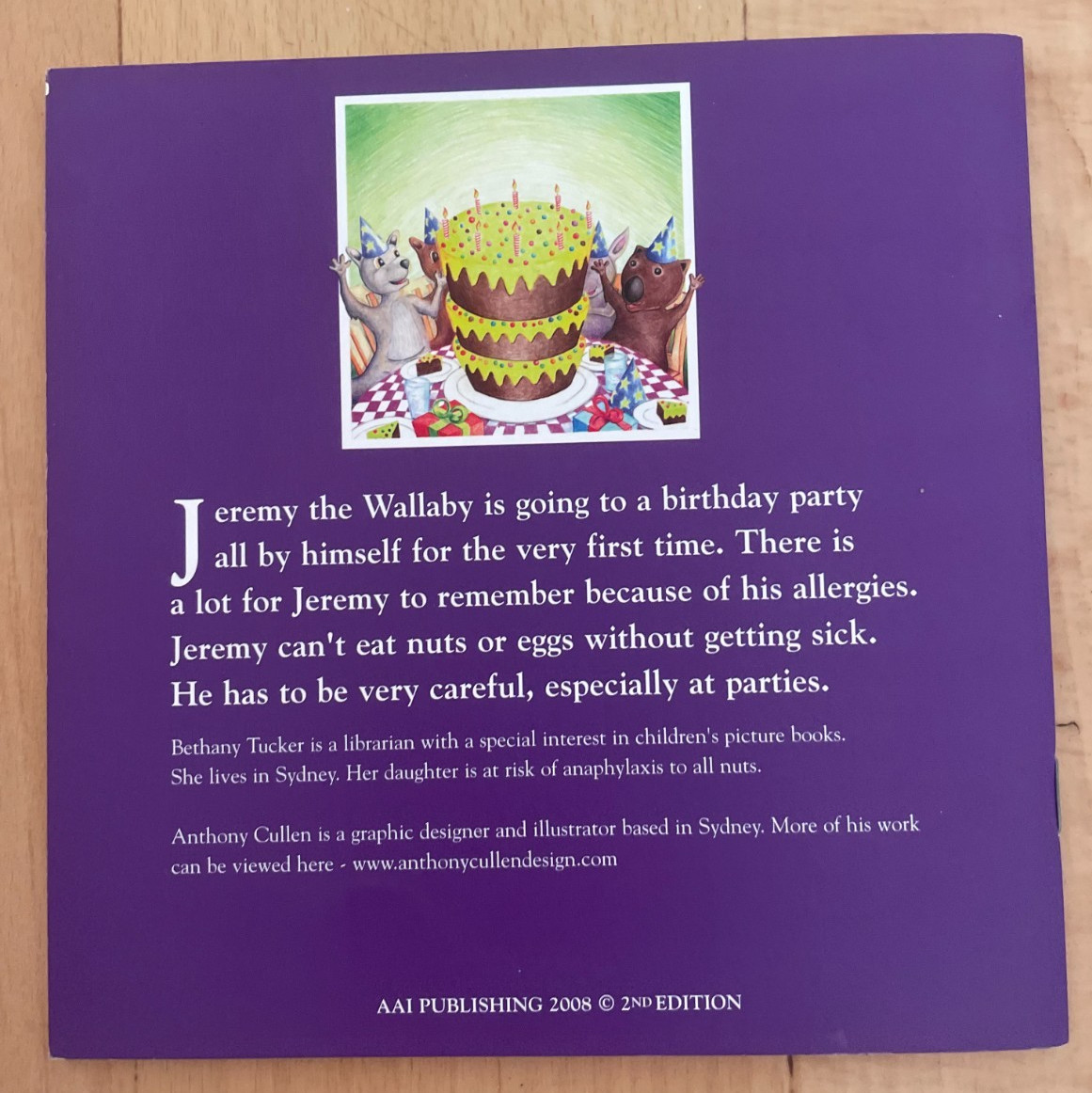 BETHANY TUCKER. ANTHONY CULLEN. JEREMY’S CAKE. 17 BY 17CM. PAPERBACK. 2008