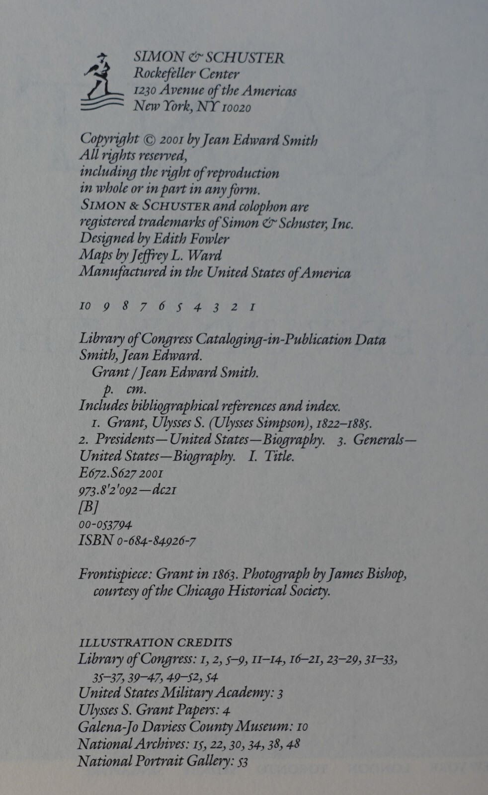 GRANT BY JEAN EDWARD SMITH, A 2002 PULITZER PRIZE FINALIST