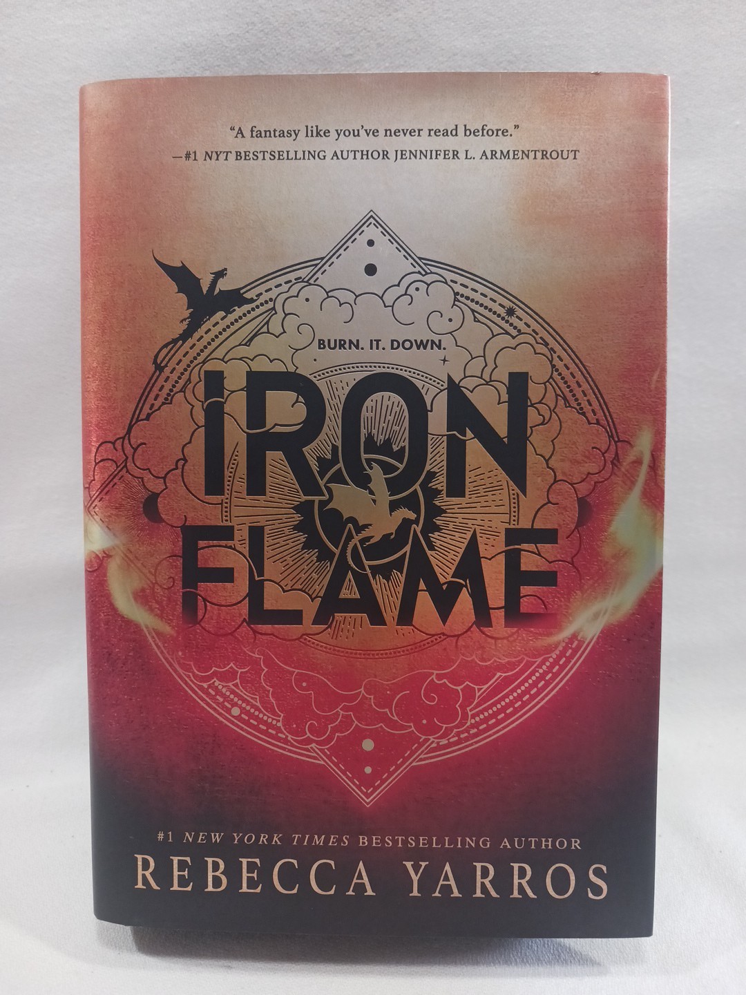 Yarros Iron Flame Black Sprayed Edges HC DJ First Edition 1st Printing LIKE-NEW