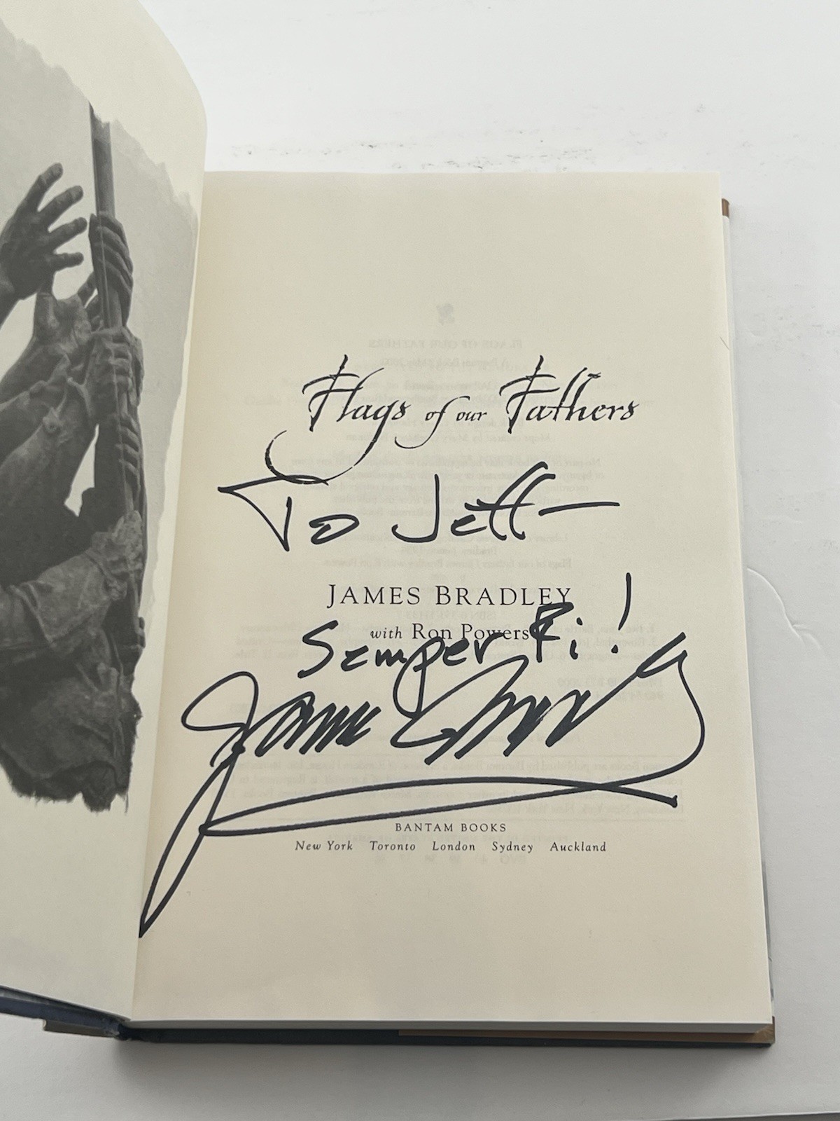 FLAGS OF OUR FATHERS BY JAMES BRADLEY, SIGNED, 1st Edition 2000