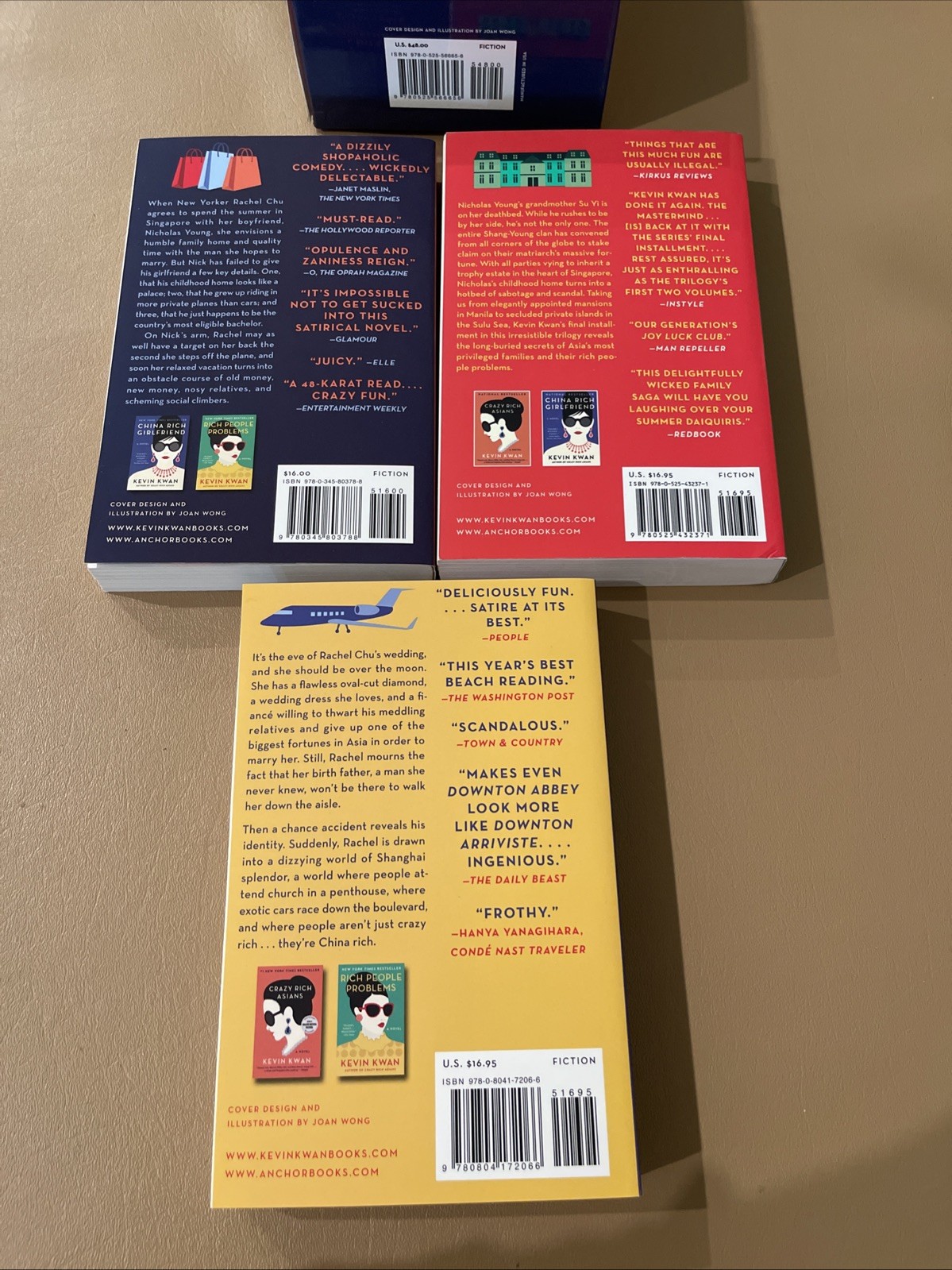 Crazy Rich Asians Trilogy Box Set by Kevin Kwan (2018, Trade Paperback)