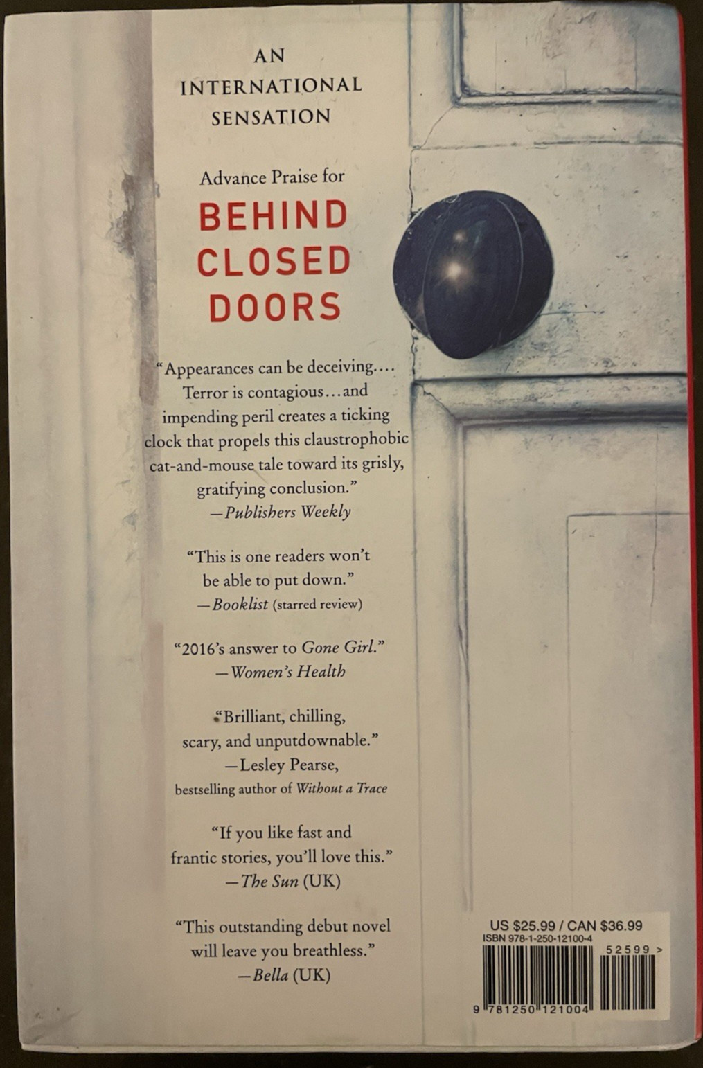 Behind Closed Doors: A Novel by B. A. Paris (2016, Hardcover)