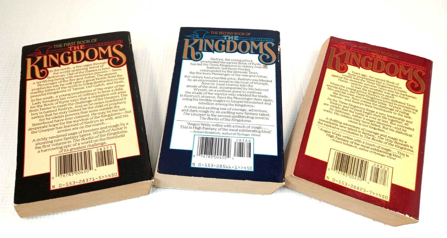 The Kingdoms Trilogy #1-3 Wrath of Ashar Usurper The Way Beneath Angus Wells PB