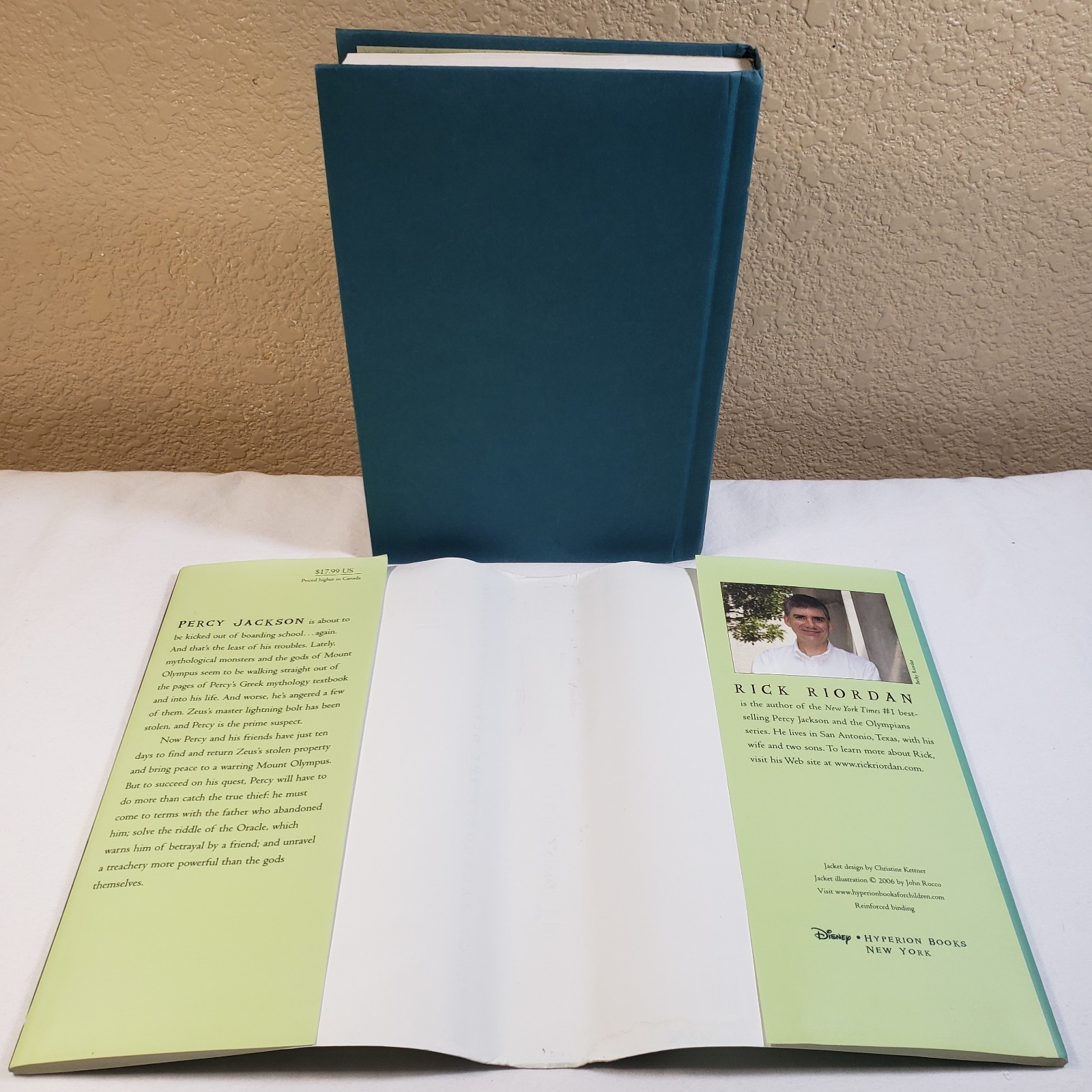 The Lightning Thief Percy Jackson Hardcover OOP Rick Riordan Unclipped Jacket