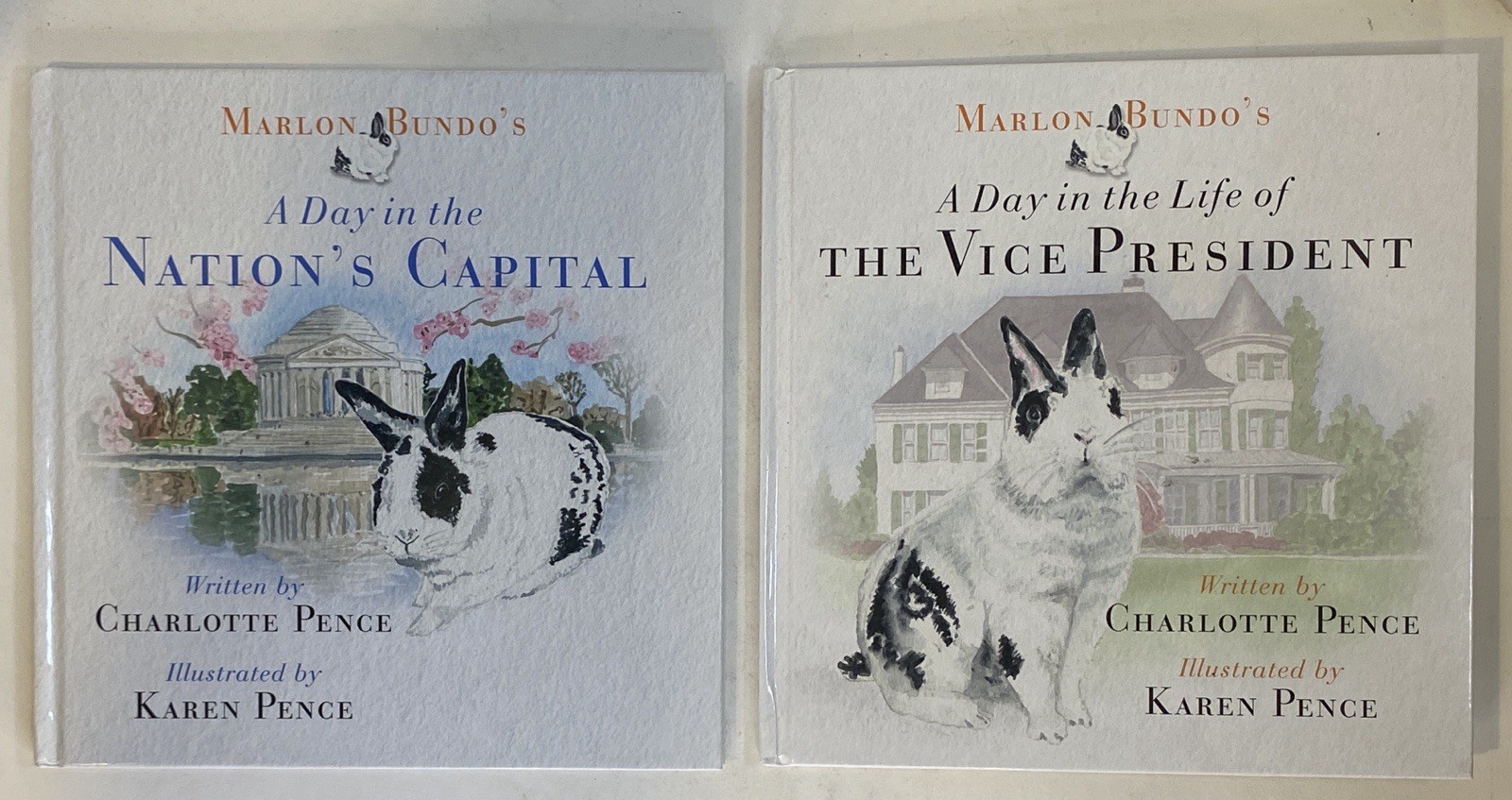 SIGNED Mike and Karen Pence books lot of 3 So Help Me God + 2x Marlon Bundo
