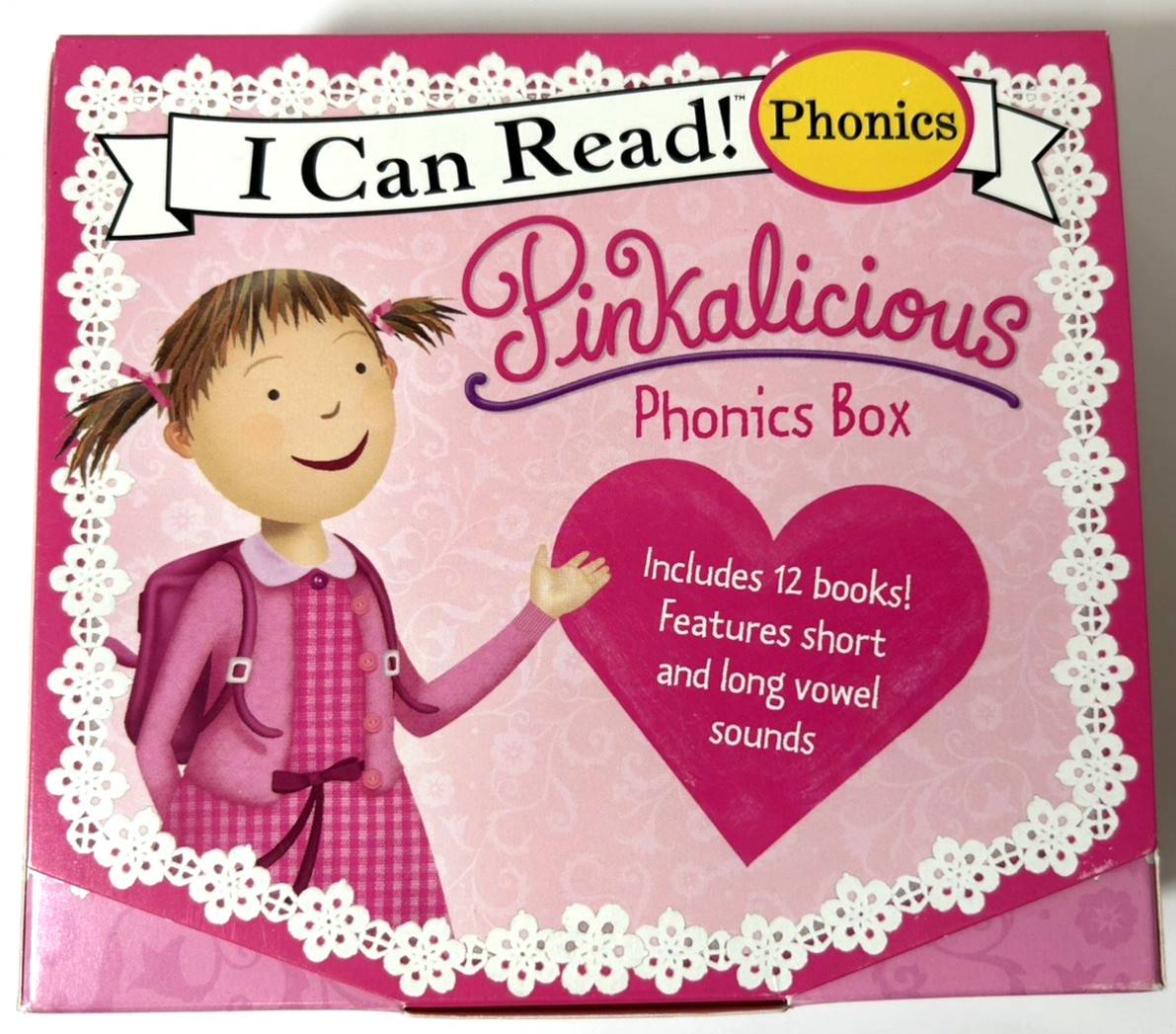 I Can Read Phonics Pinkalicious Kids Books Lot of 12 Mini Books with Box