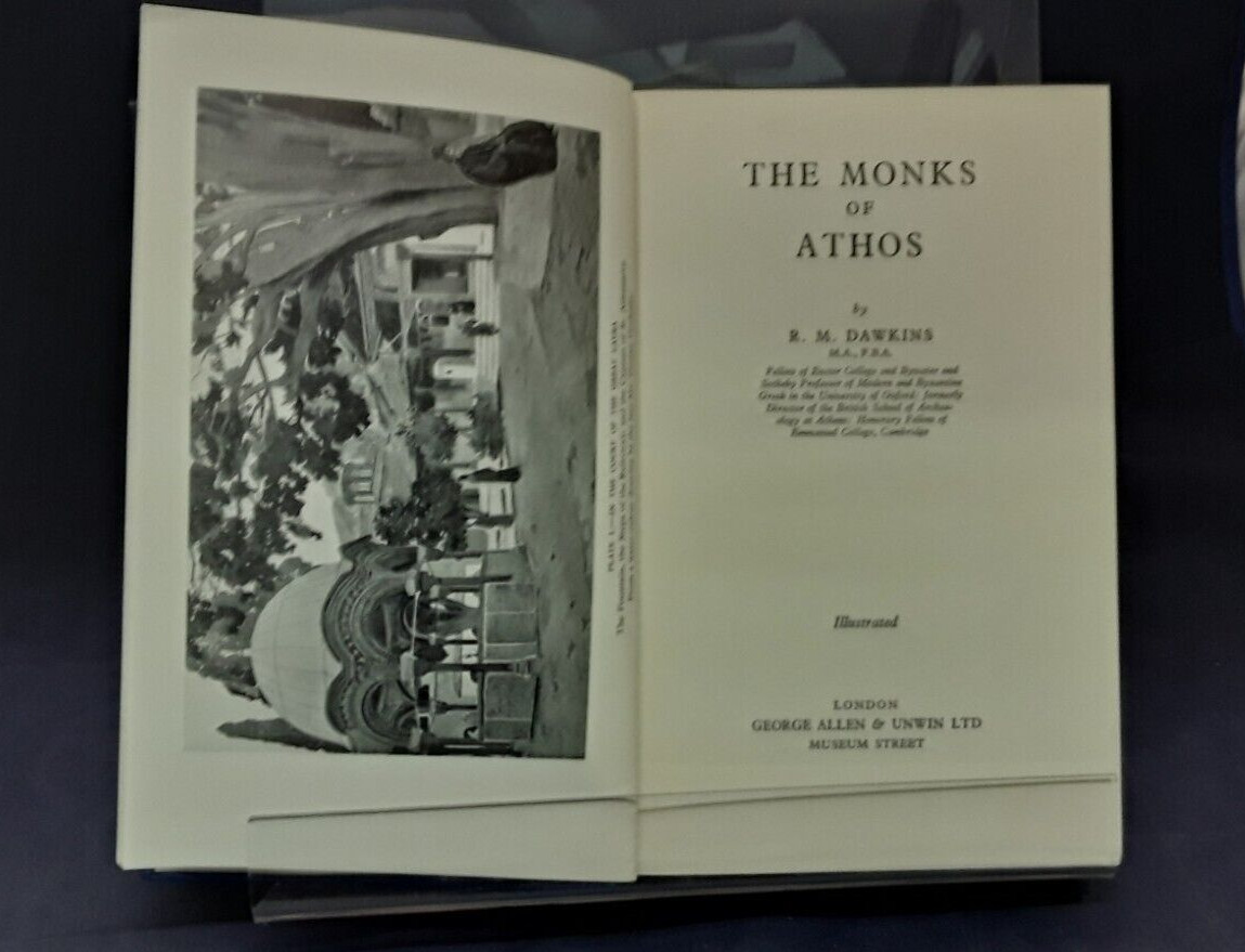 Monks Of Athos by R.M. Dawkins Allen & Unwin 1936 HB G 240809