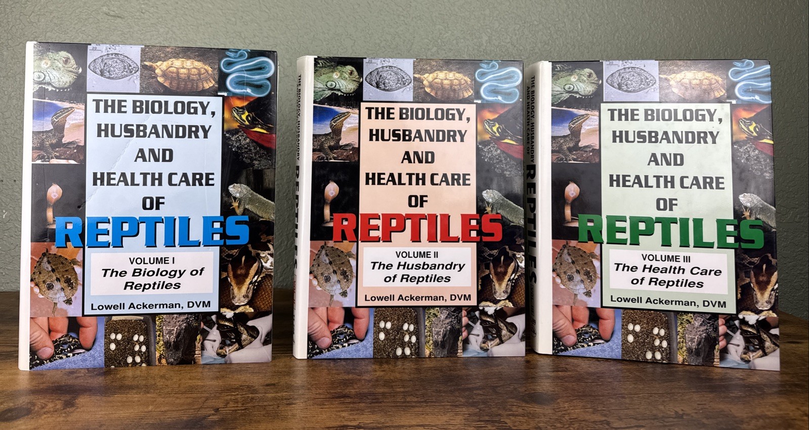 The Biology Husbandry and Health Care of Reptiles Vols. 1, 2 & 3 HC/DJ – VGC
