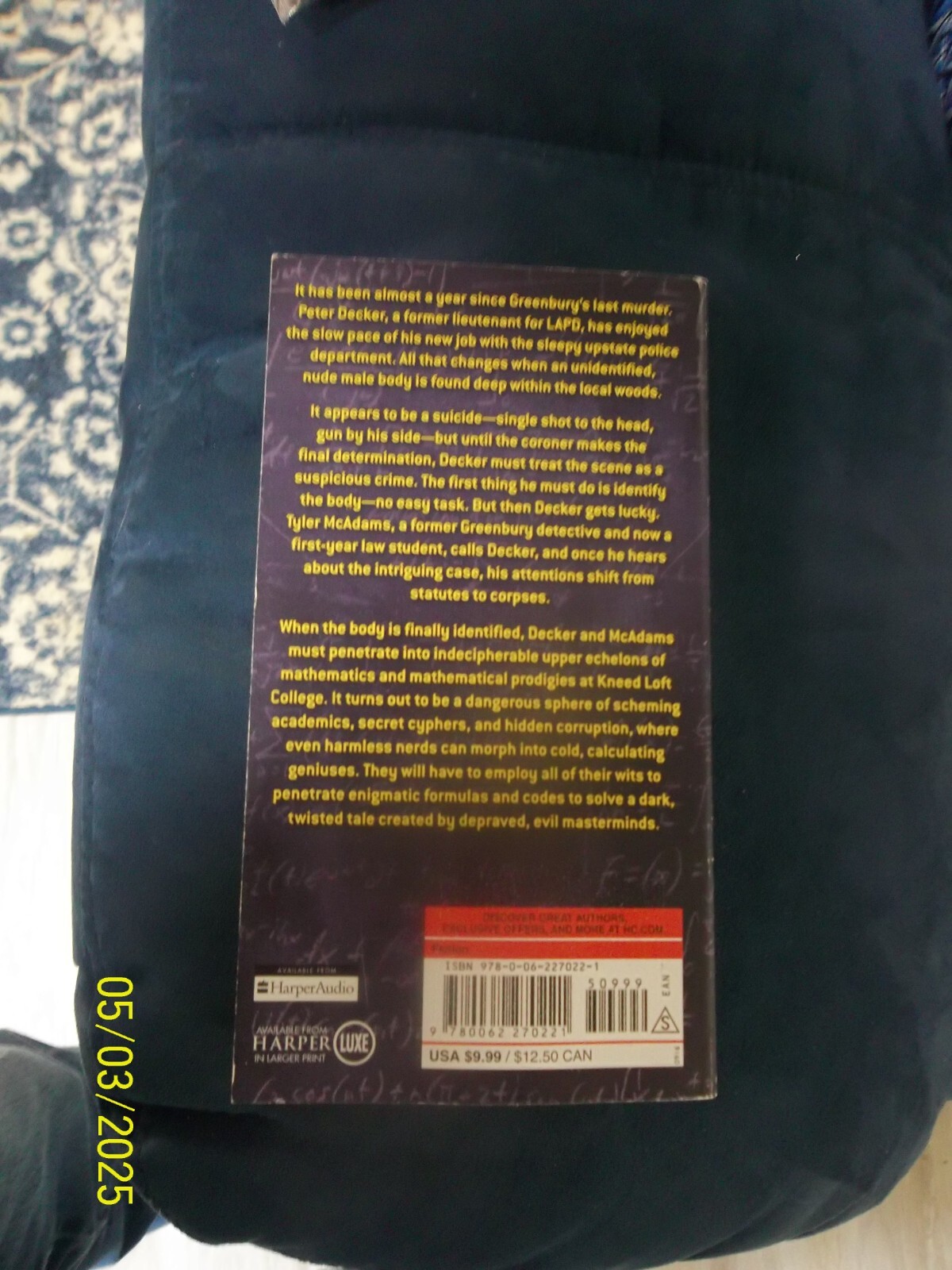 THE THEORY OF DEATH~by FAYE KELLERMAN~2015 VG/C PAPERBACK BOOK~436 PAGES