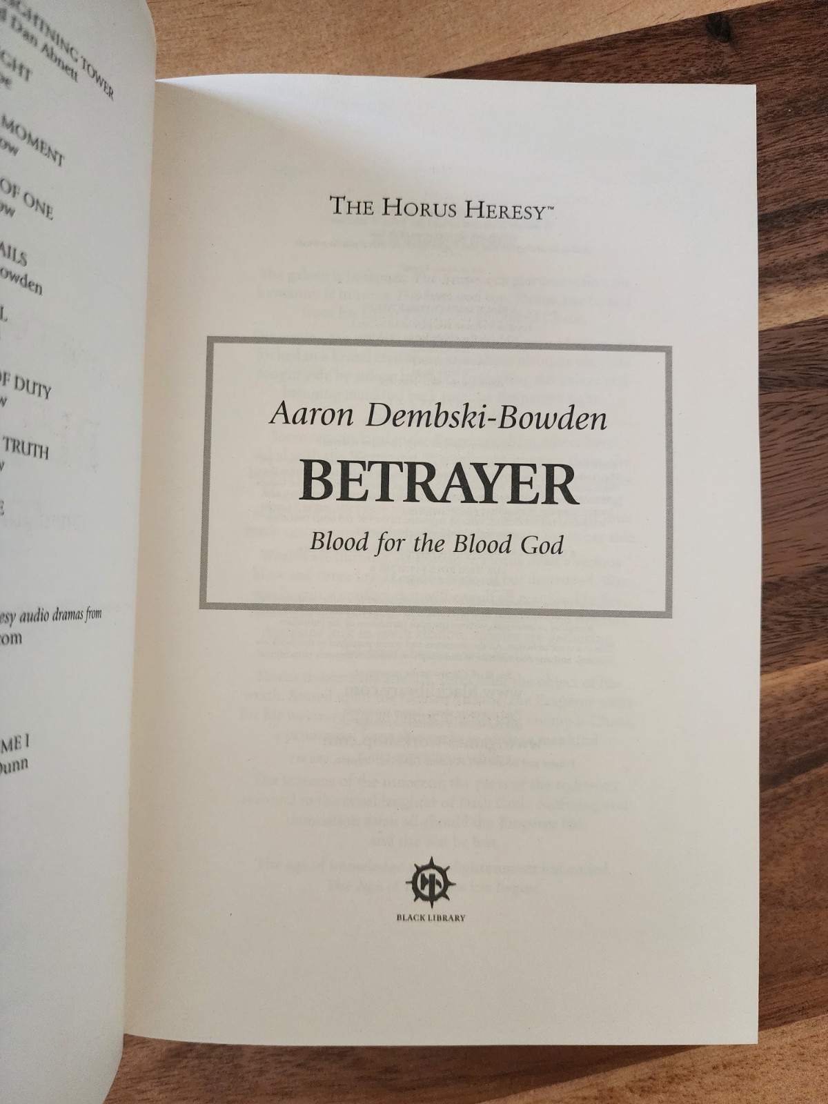 The Horus Heresy: Betrayer – Aaron Dembski-Bowden Trade PB 1st Printing 2013