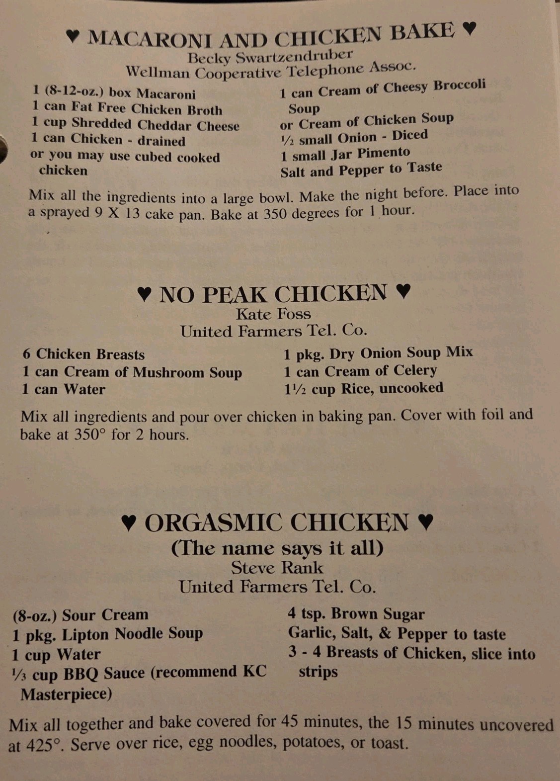 Vintage Iowa Telephony Cooks~A Collection Of Favorite Recipes~06′ Morris Press😋