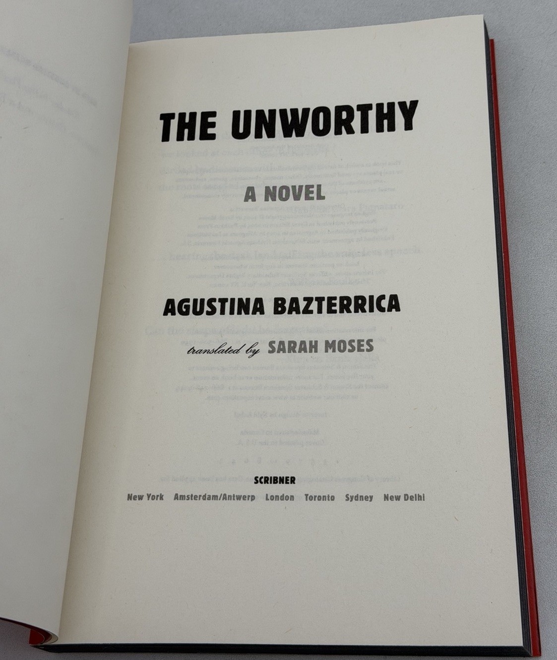The Unworthy Agustina Bazterrica Peperback Barnes & Noble Exclusive Edition