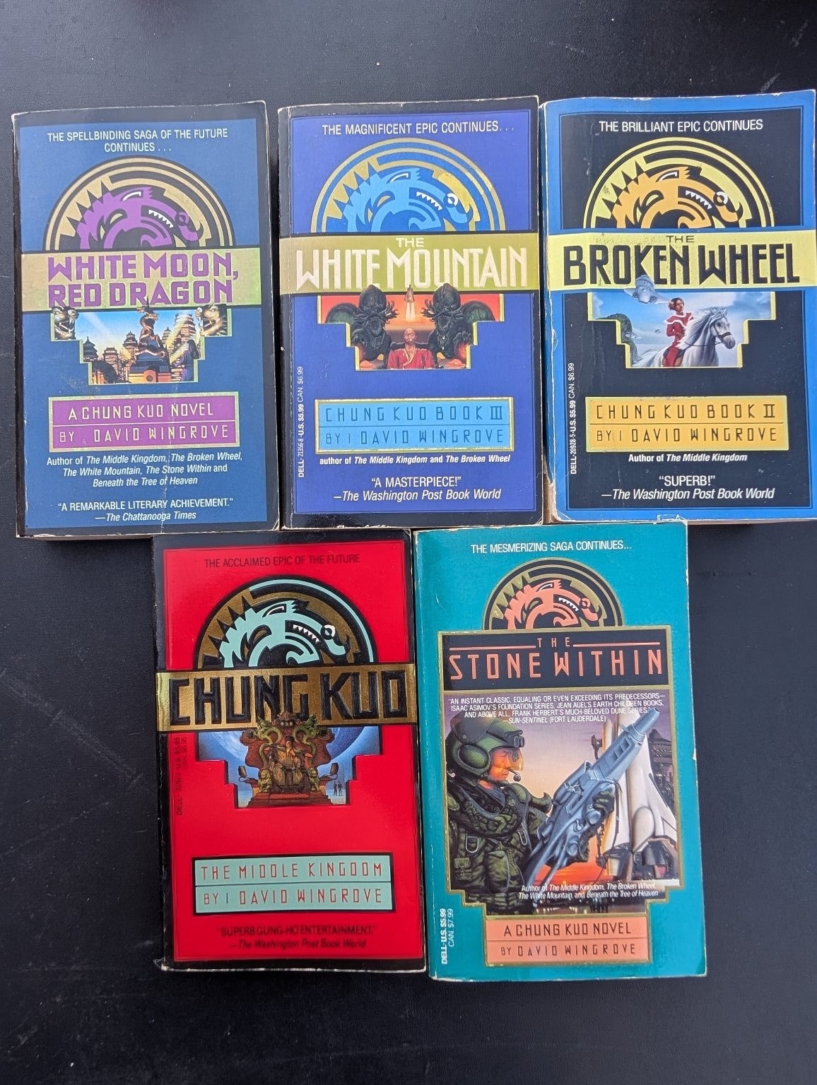 Chung Kuo David Wingrove 1991-1994 Sci-Fi Epic Series Books 1-4 & 6 Dell