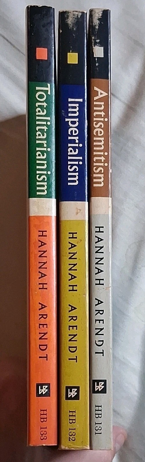 Hannah Arendt The Origins of Totalitarianism Trilogy PB Set 1970 HB 131-133