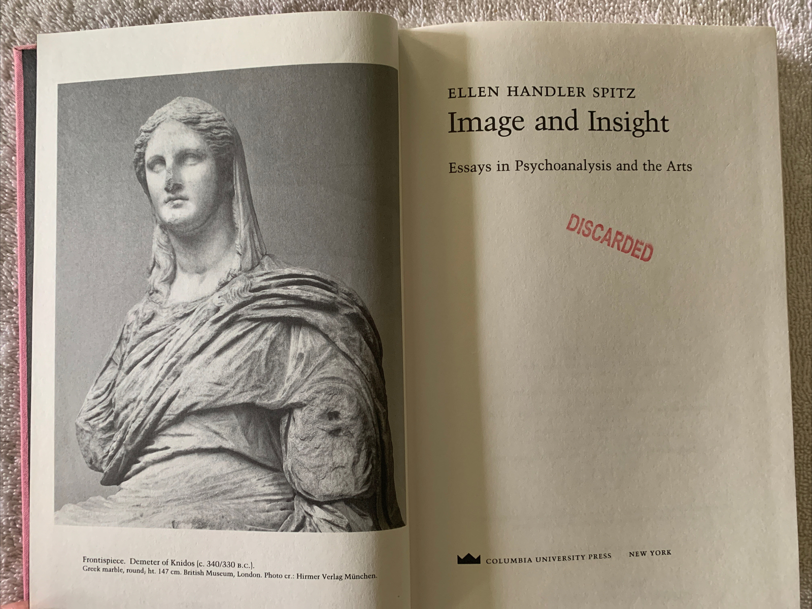 Image and Insight Spitz, Ellen Handler Hardcover Collectible – Very Good