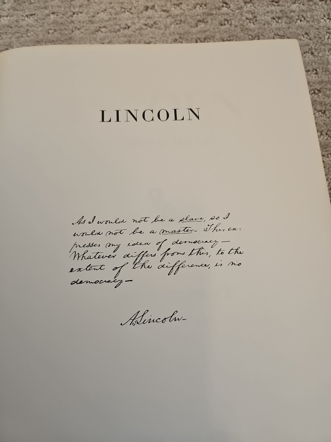 Lincoln A Picture Story of His Life by Stefan Lorant Hardcover