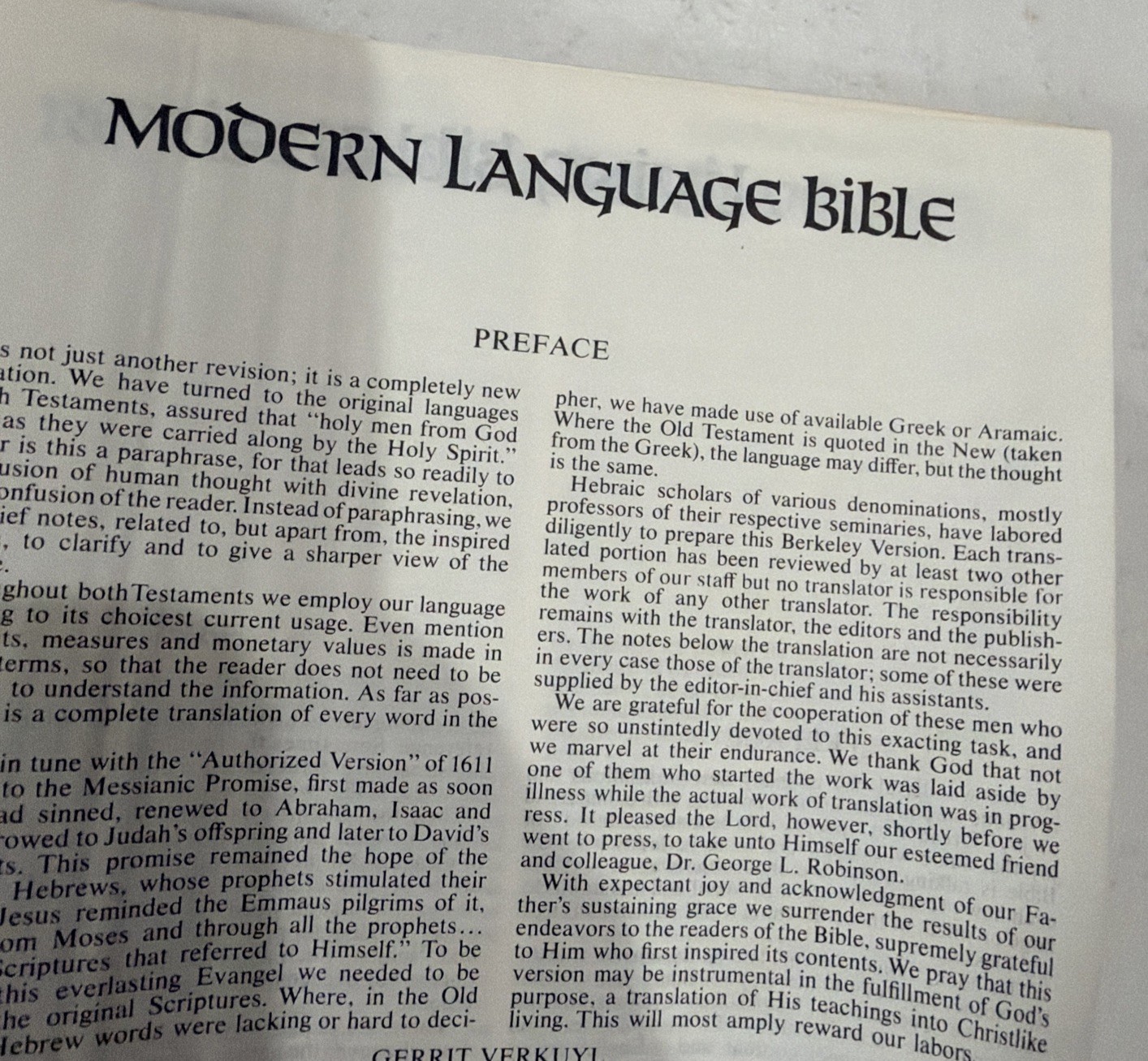 The Layman’s Parallel Bible (1975 Vintage Hardcover, Zondervan) – Clean Text