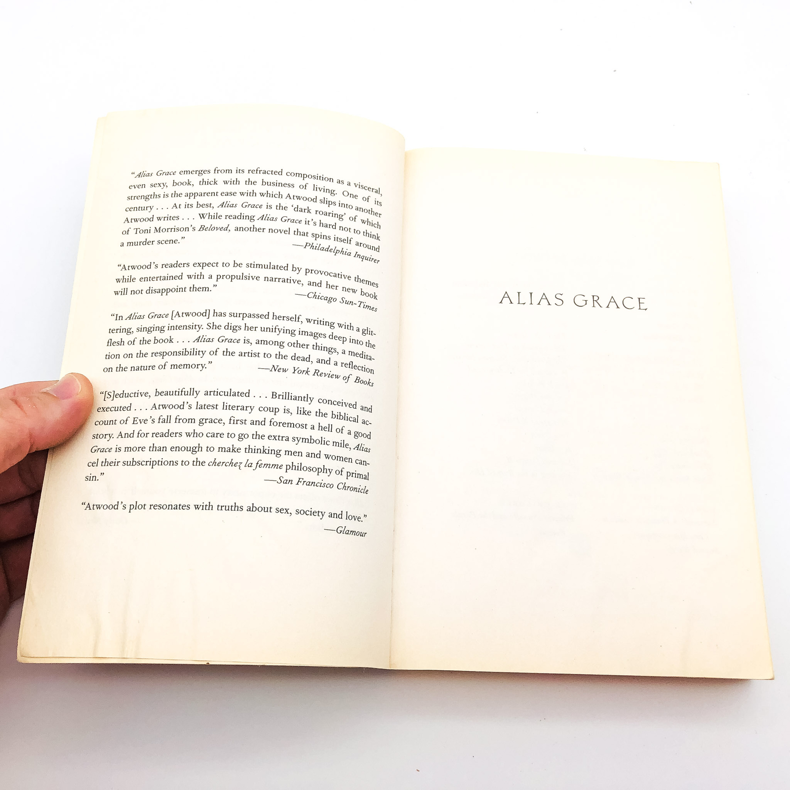 Alias Grace Paperback Margaret Atwood 1997 Trials Canada Murder Women 19th Cent