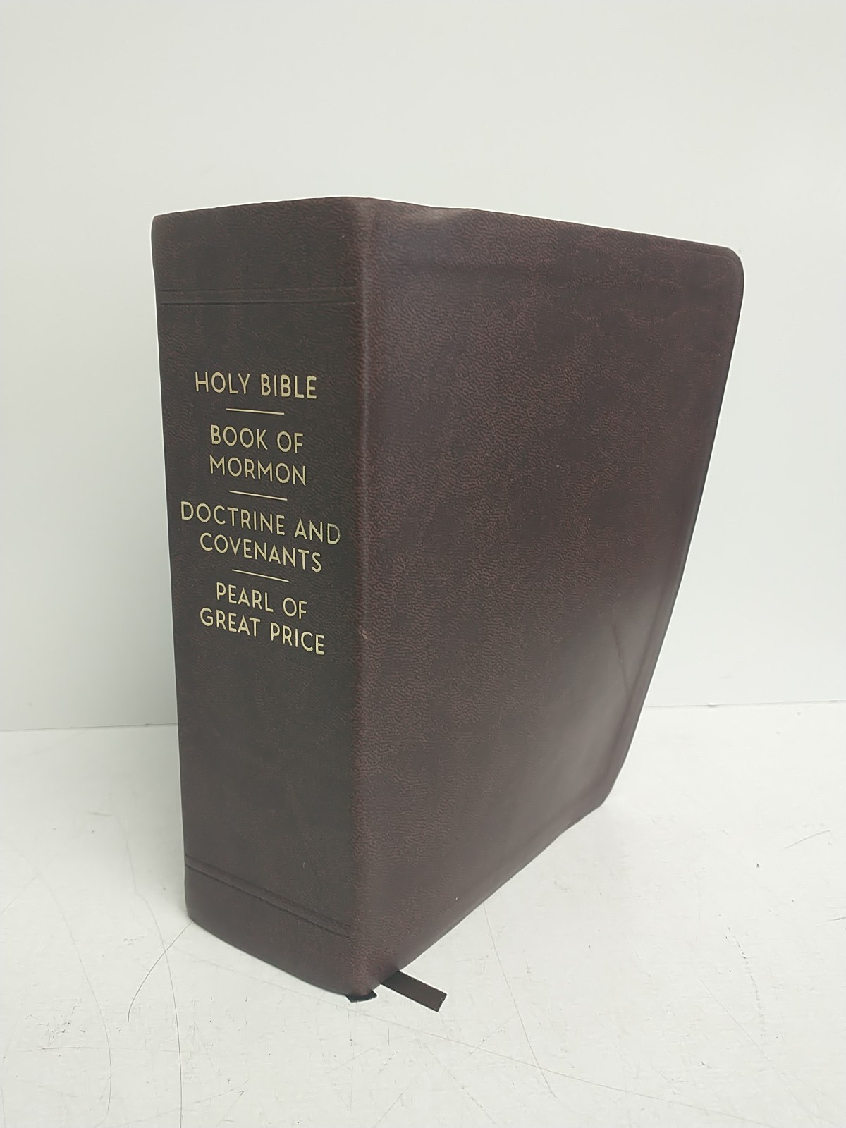 LDS Quad Scriptures Bible Book of Mormon D&C Pearl 2013 Faux Leather Softcover