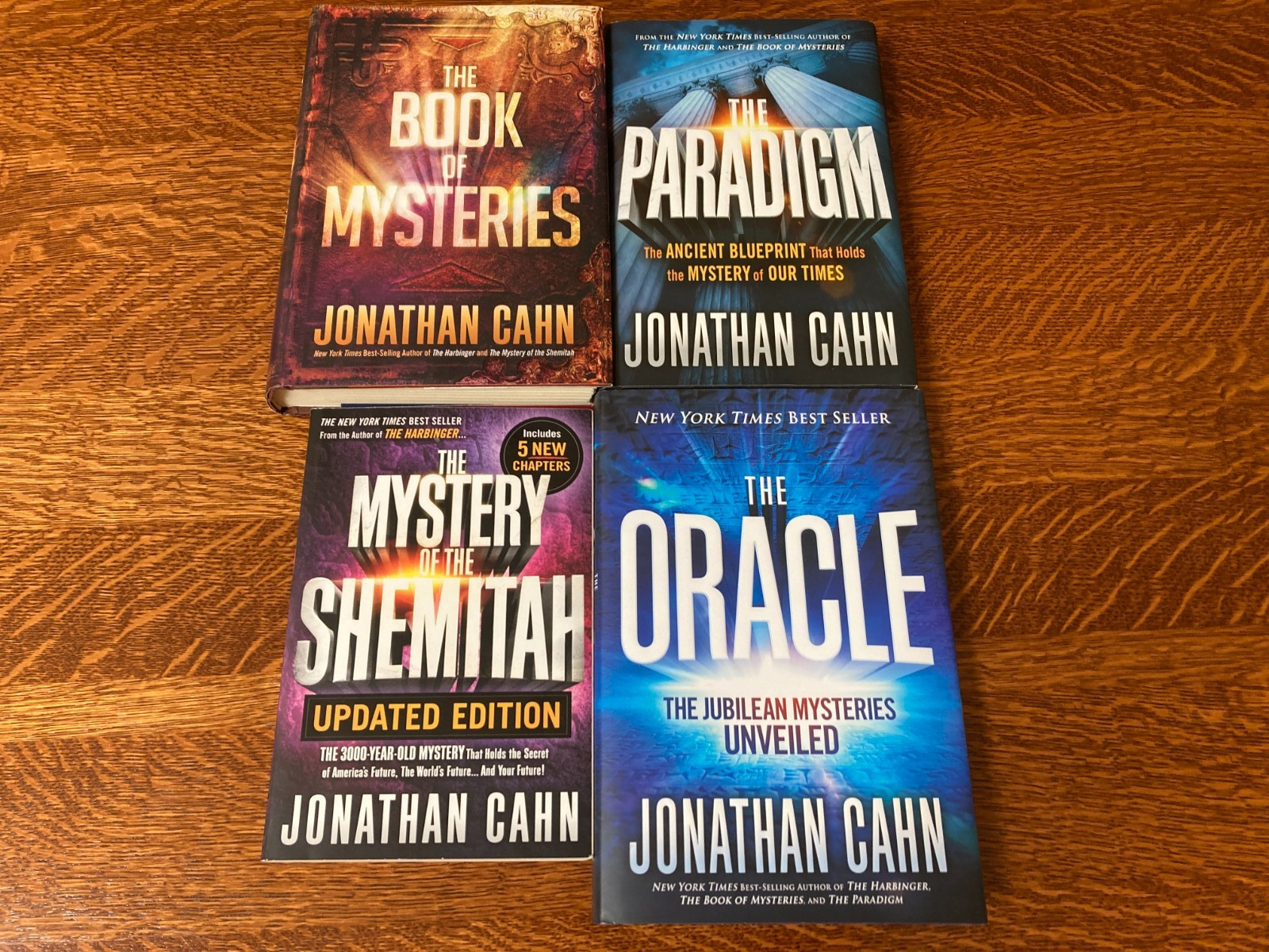 Jonathan Cahn Books X 4 Paradigm, Oracle, Book Of Mysteries, Mystery Of Shemitah